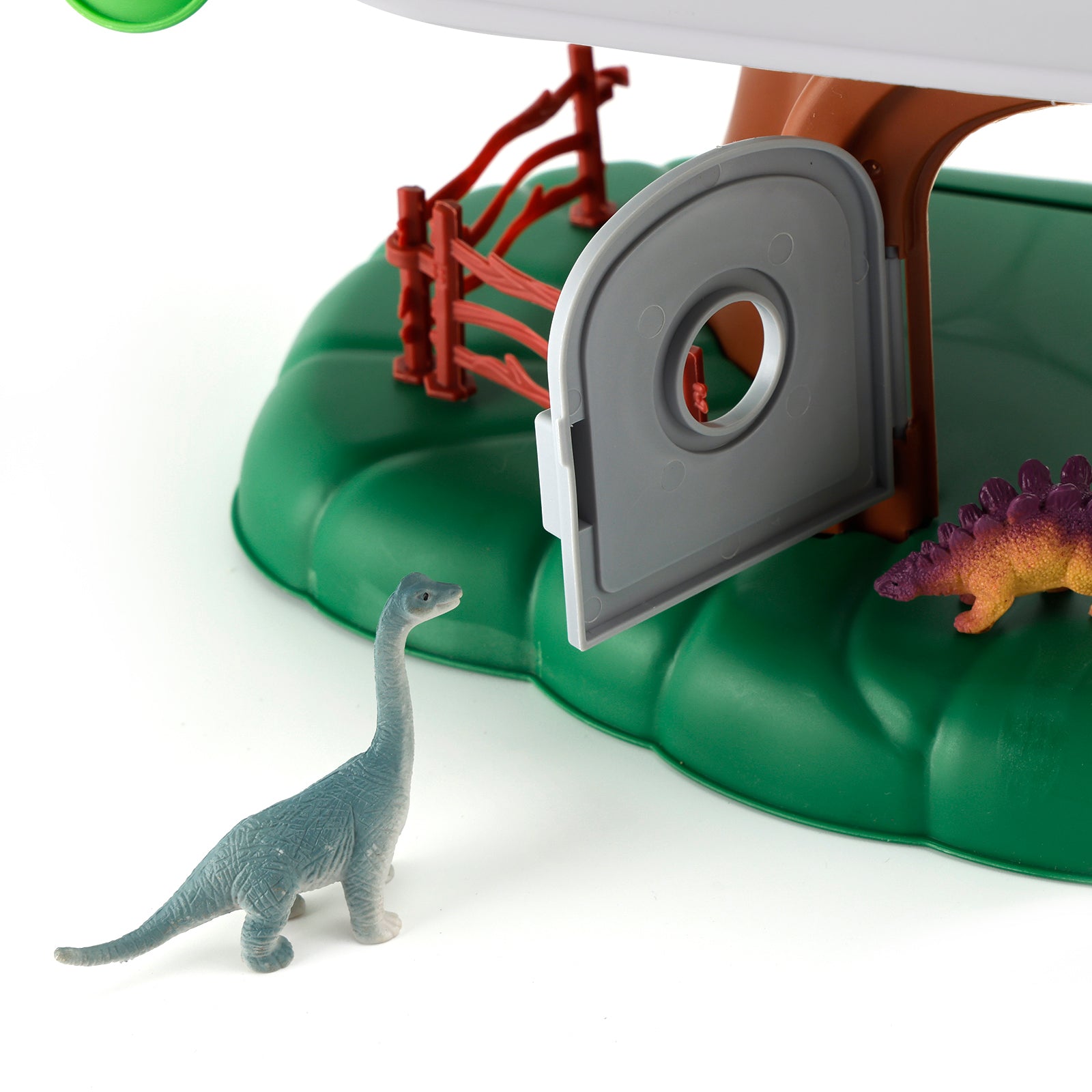 37 Pcs Dinosaur Valley Tree House Toy Realistic Set With Tree And Fence For Kid