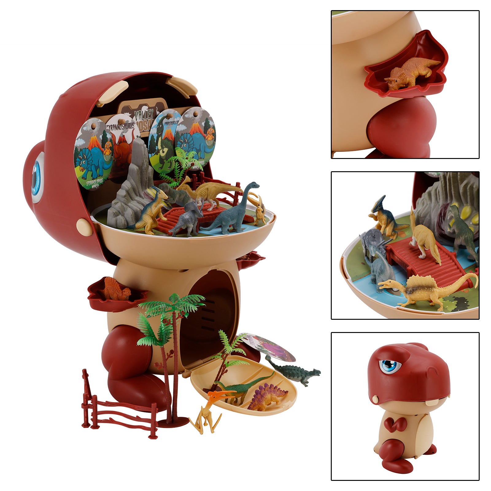41 Pcs Dinosaur World Toy Realistic Set With Tree And Fence Playset Gift For Kid