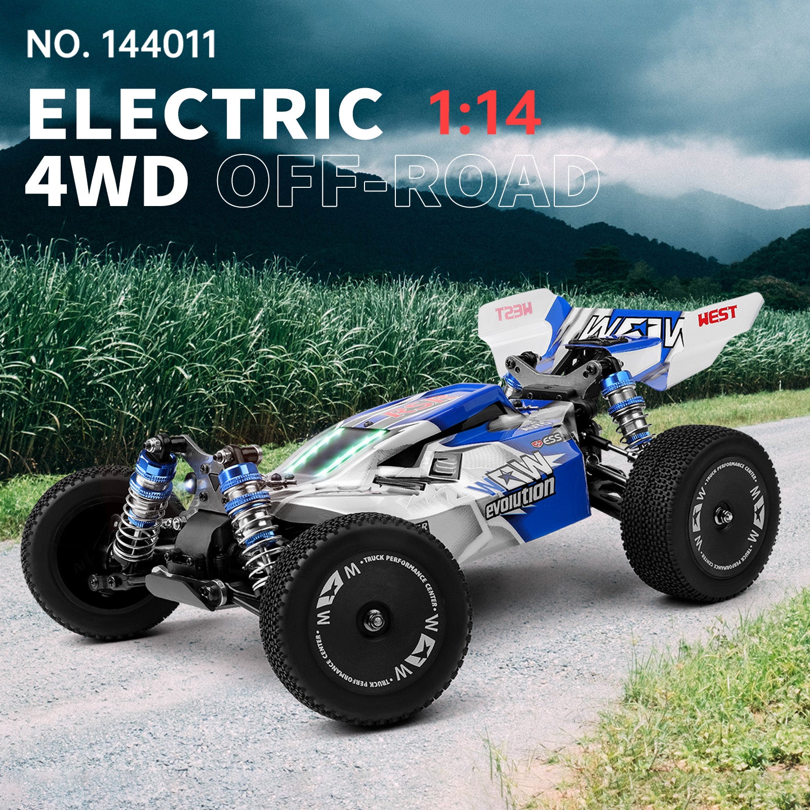 WLtoys 144011 1/14 65km/h 2.4G 4WD Off-Road Fast RC Car With Lighting Toy Gift
