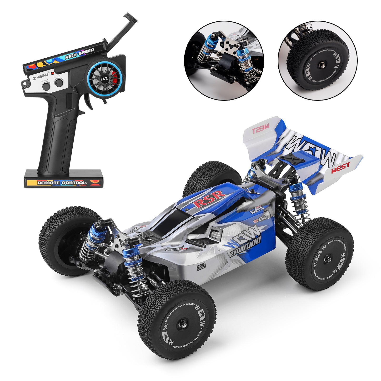 WLtoys 144011 1/14 65km/h 2.4G 4WD Off-Road Fast RC Car With Lighting Toy Gift