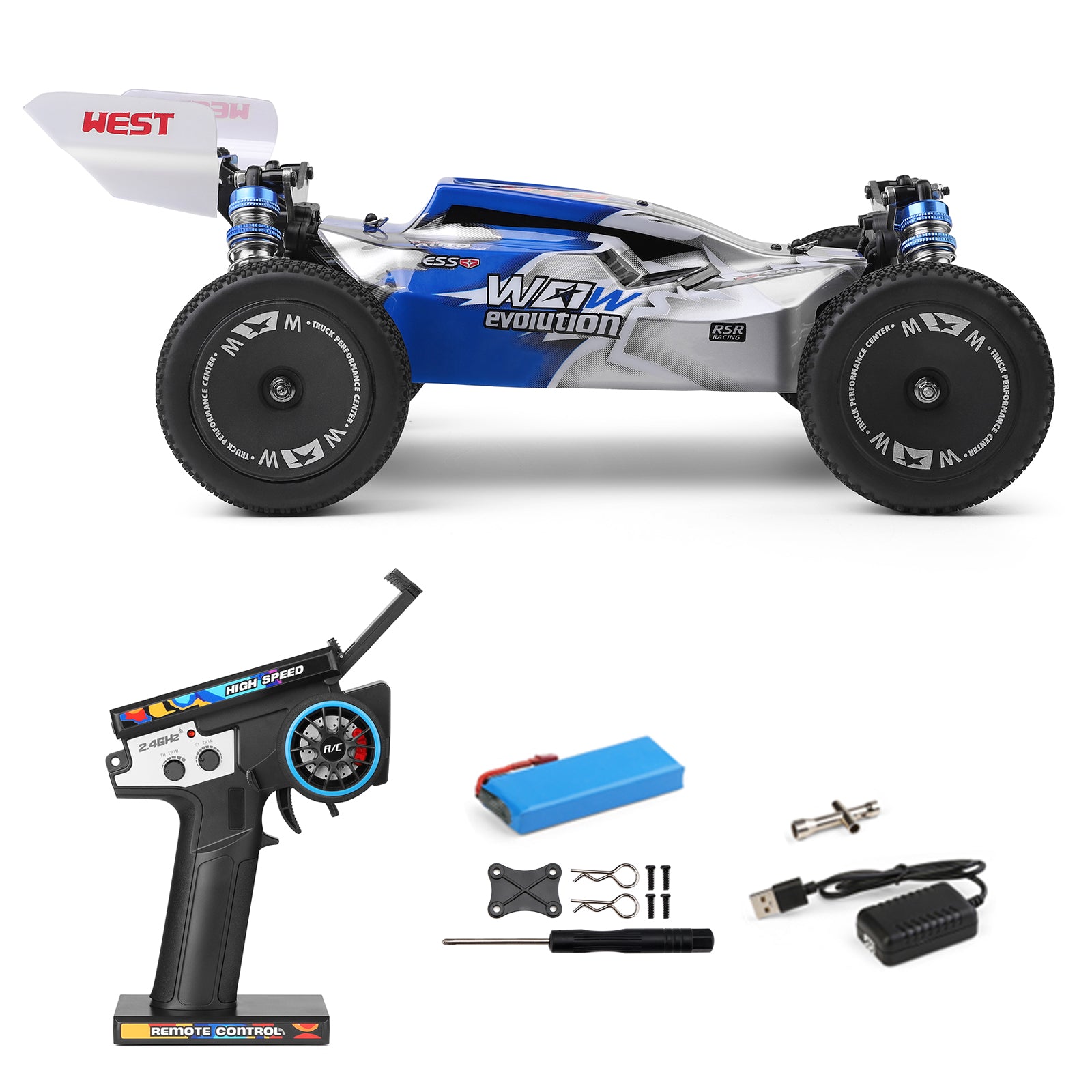 WLtoys 144011 1/14 65km/h 2.4G 4WD Off-Road Fast RC Car With Lighting Toy Gift