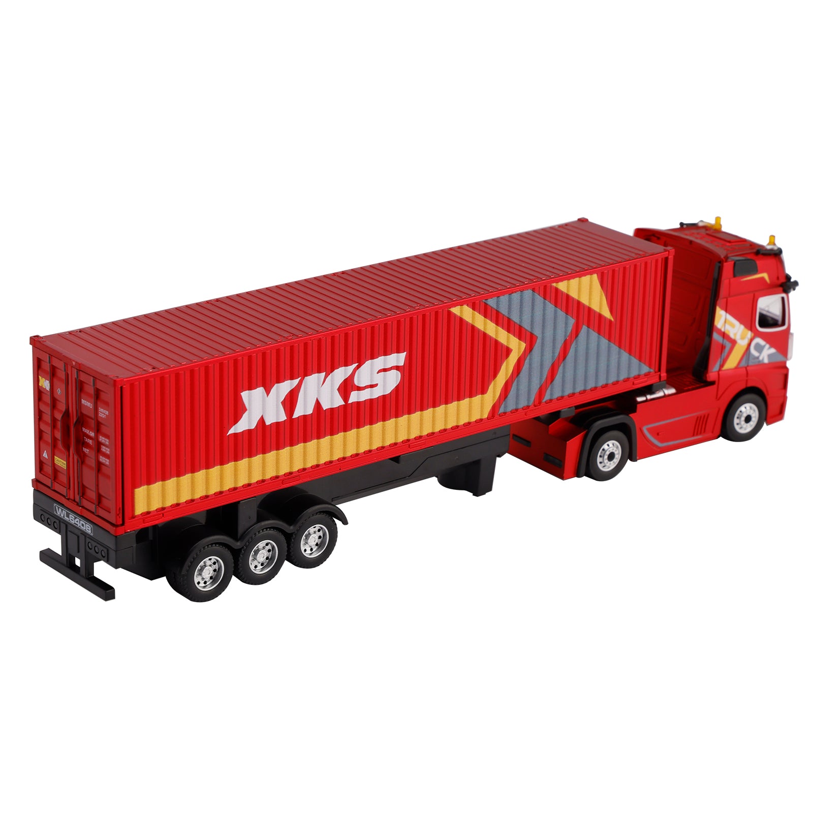1/64 XKS RC Container Truck Trailer 2.4G 4WD Proportional Steering Semi Truck