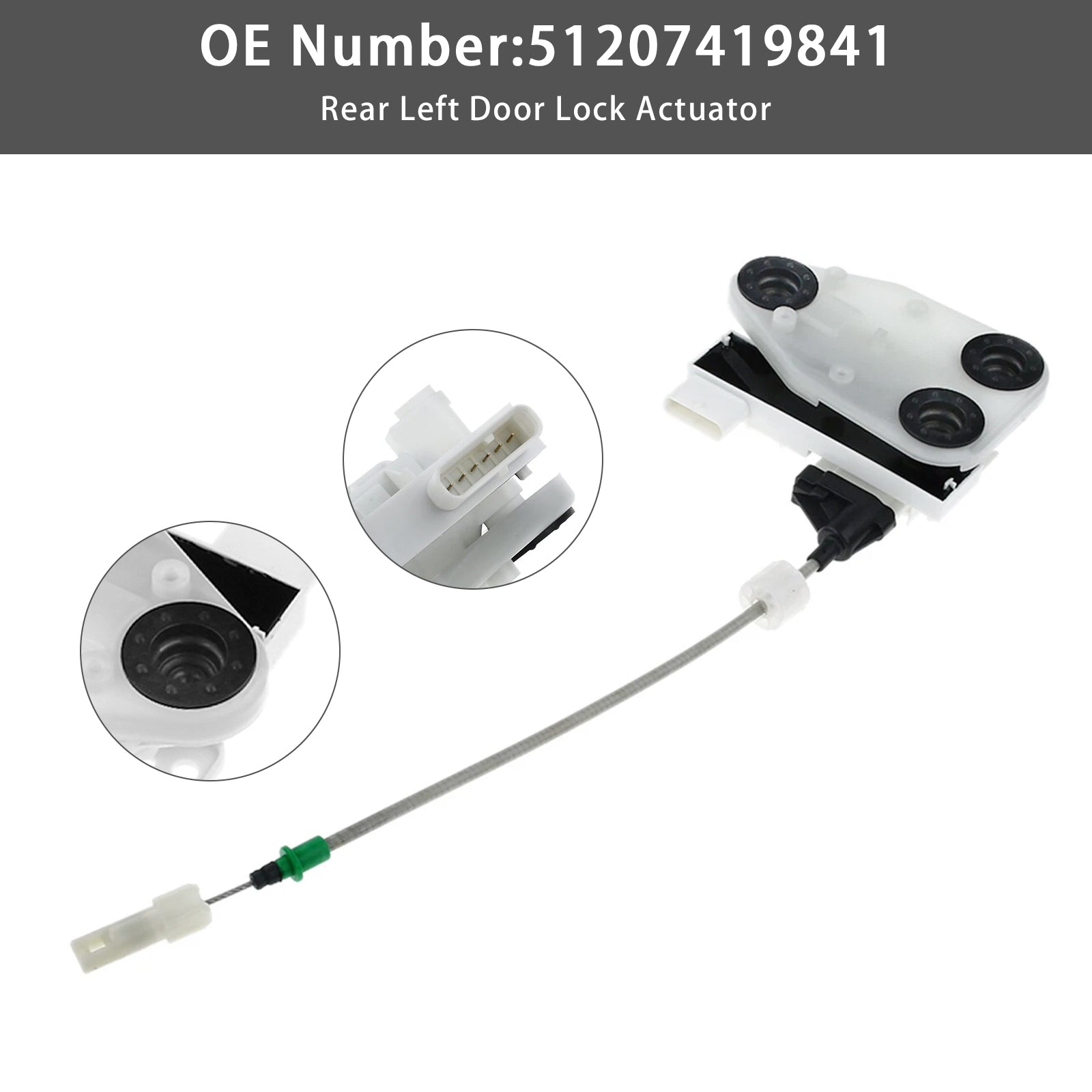 Rear Left Door Lock Actuator 51207419841 For F15 F16 X5 2014-2017 X6 2018