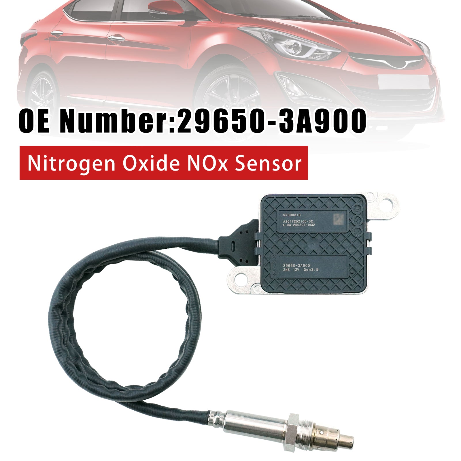 Nitrogen Oxide NOx Sensor 29650-3A900 SNS0831A For Hyundai Kia 2016-