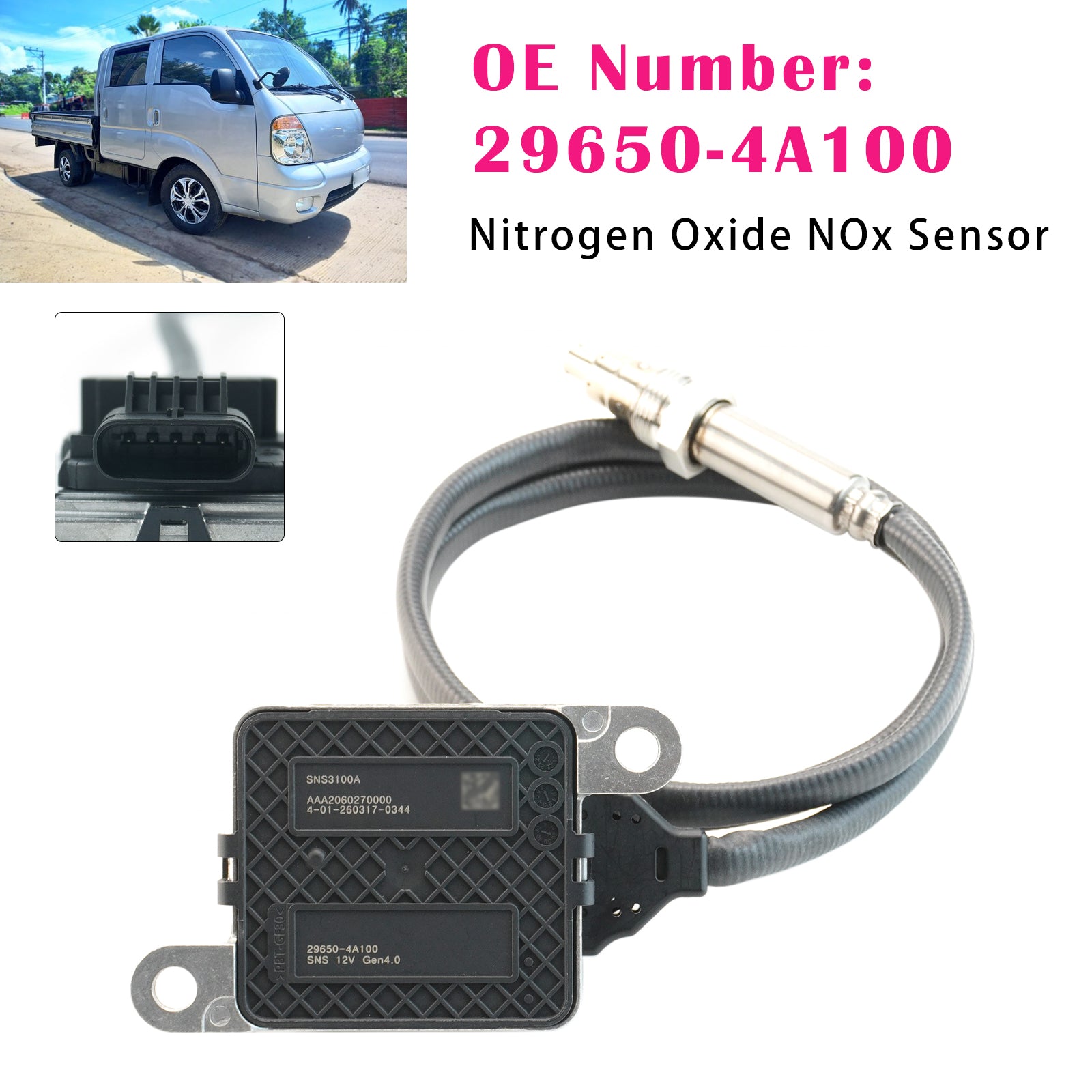 Nitrogen Oxide NOx Sensor 29650-4A100 For Hyundai Porter 2 H-100 Kia Bongo 3