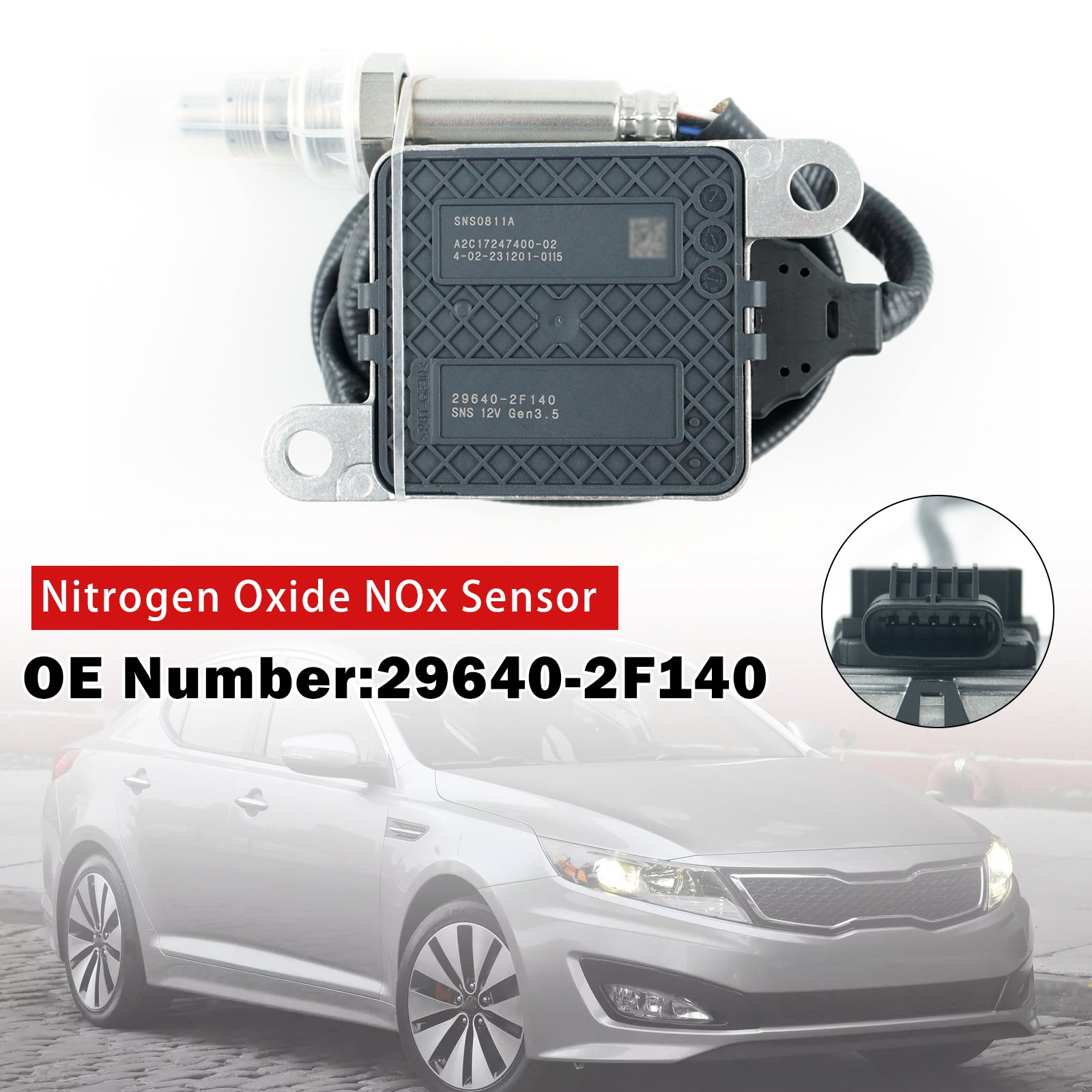 Nitrogen Oxide NOx Sensor SNS0811A 29640-2F140 For Hyundai KIA
