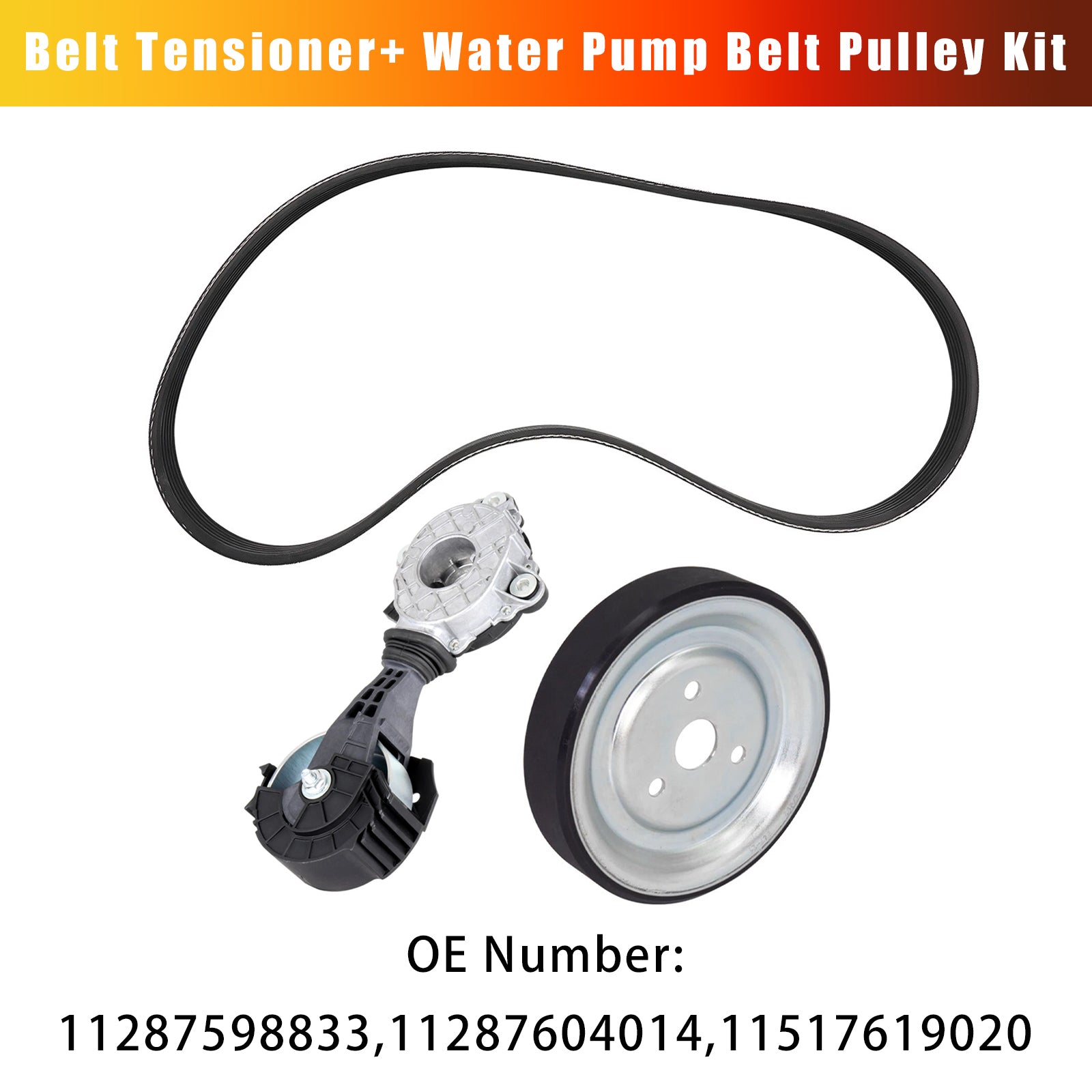 Belt Tensioner+ Water Pump Belt Pulley Kit For Mini Cooper Paceman Countryman 11-16