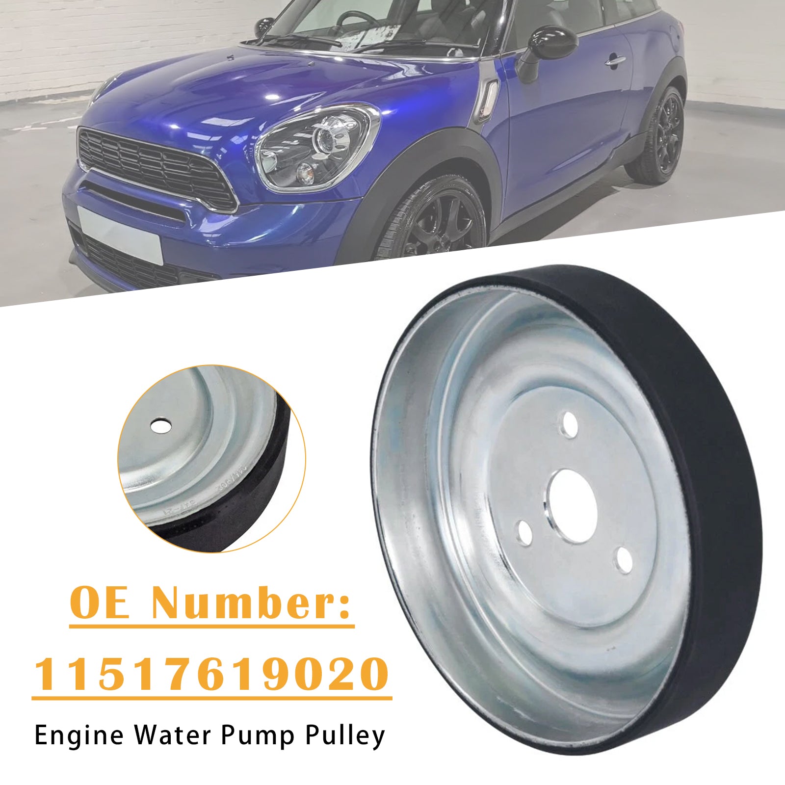Engine Water Pump Pulley 11517619020 for Mini Cooper Paceman Countryman 11-16