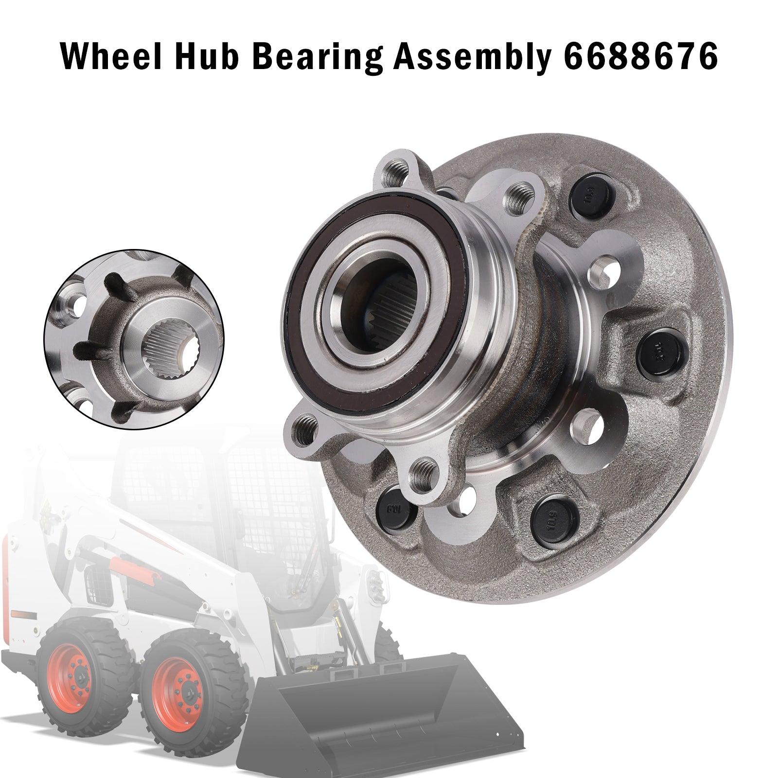 6688676 For Bobcat Wheel Hub Bearing Assembly Toolcat 5600 5610 UW56