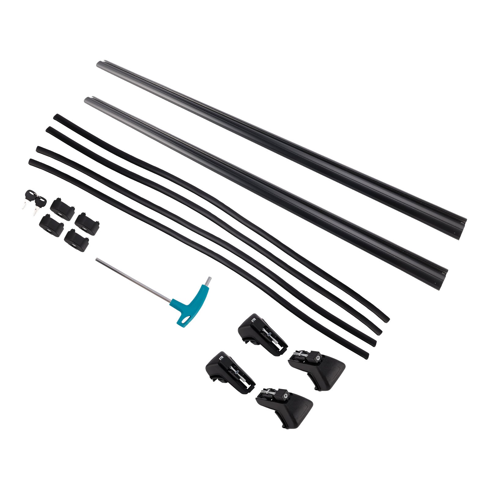 135CM Universal Aluminium Car Roof Rack Luggage Carrier Cross Bar Rail Lockable