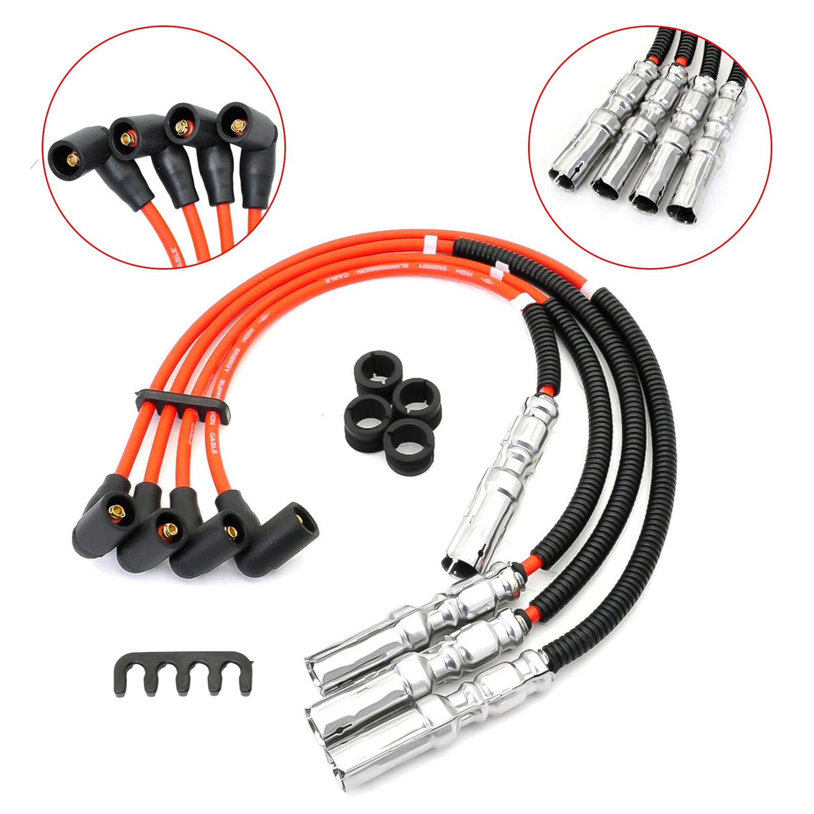 8mm Spark Plug Wire Kit 063905431A For VW Beetle Bora Golf GTI Jetta 2.0L