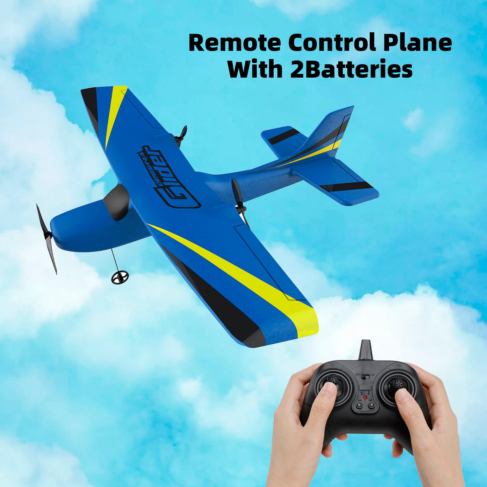 Z50 2Channels Indoor Airplane Aircraft Remote Control Plane With 2Batteries Blue