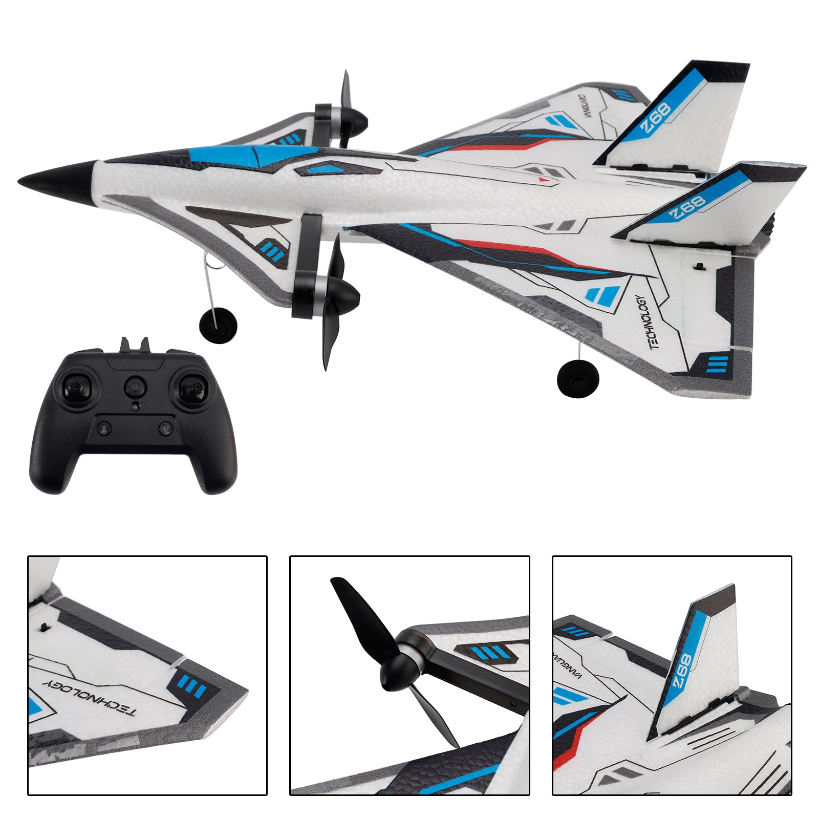 Z68 2.4GHz 6CH Remote Control Future Fighter Brushless With Light 2 Batteries