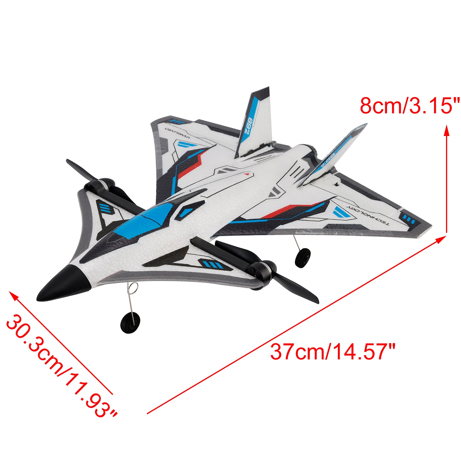 Z68 2.4GHz 6CH Remote Control Future Fighter Brushless With Light 2 Batteries