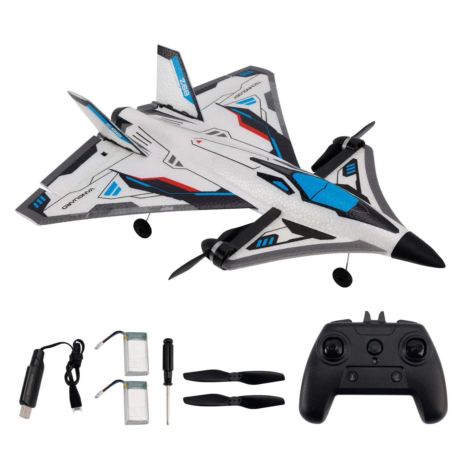 Z68 2.4GHz 6CH Remote Control Future Fighter Brushless With Light 2 Batteries