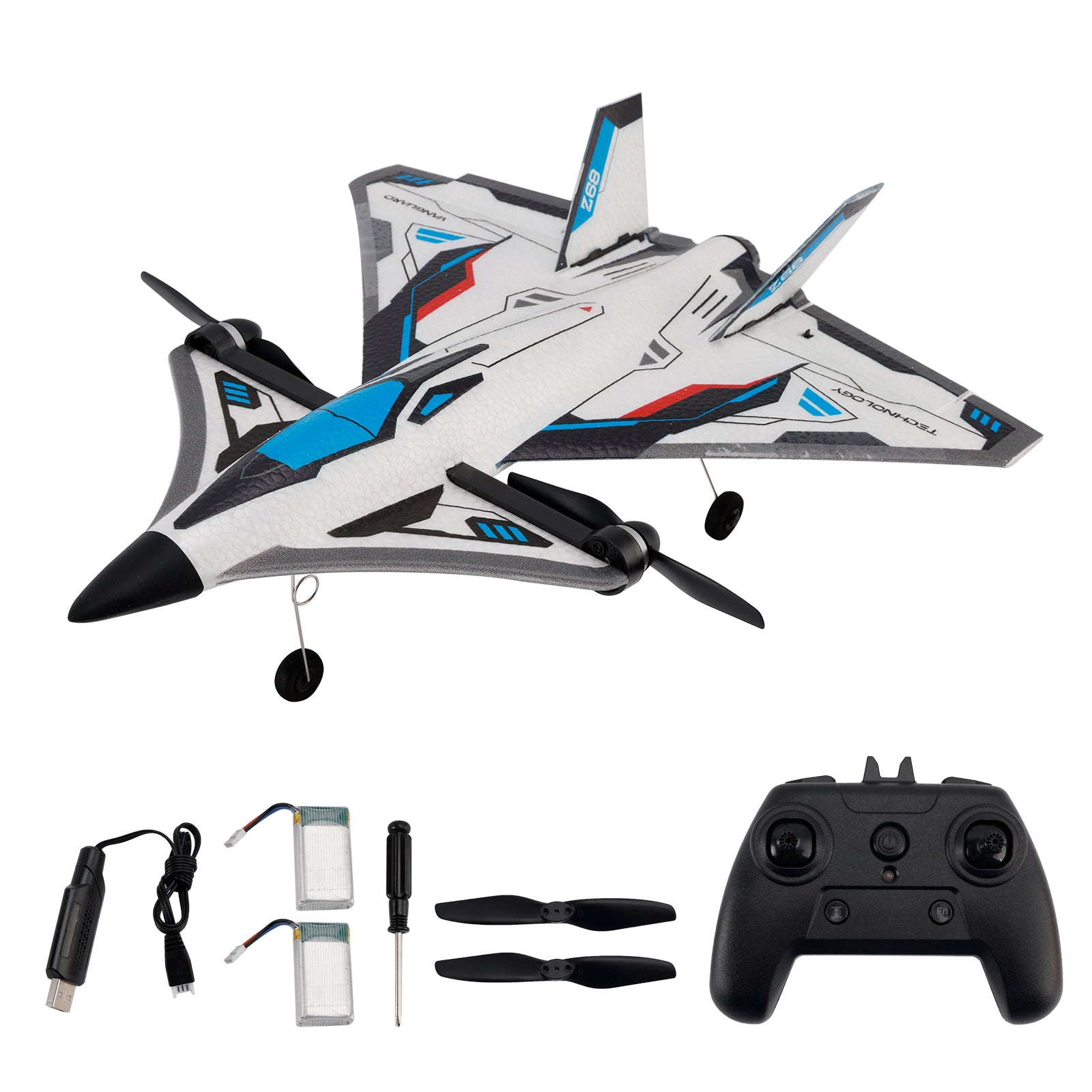 Z68 2.4GHz 6CH Remote Control Future Fighter Brushless With Light 2 Batteries