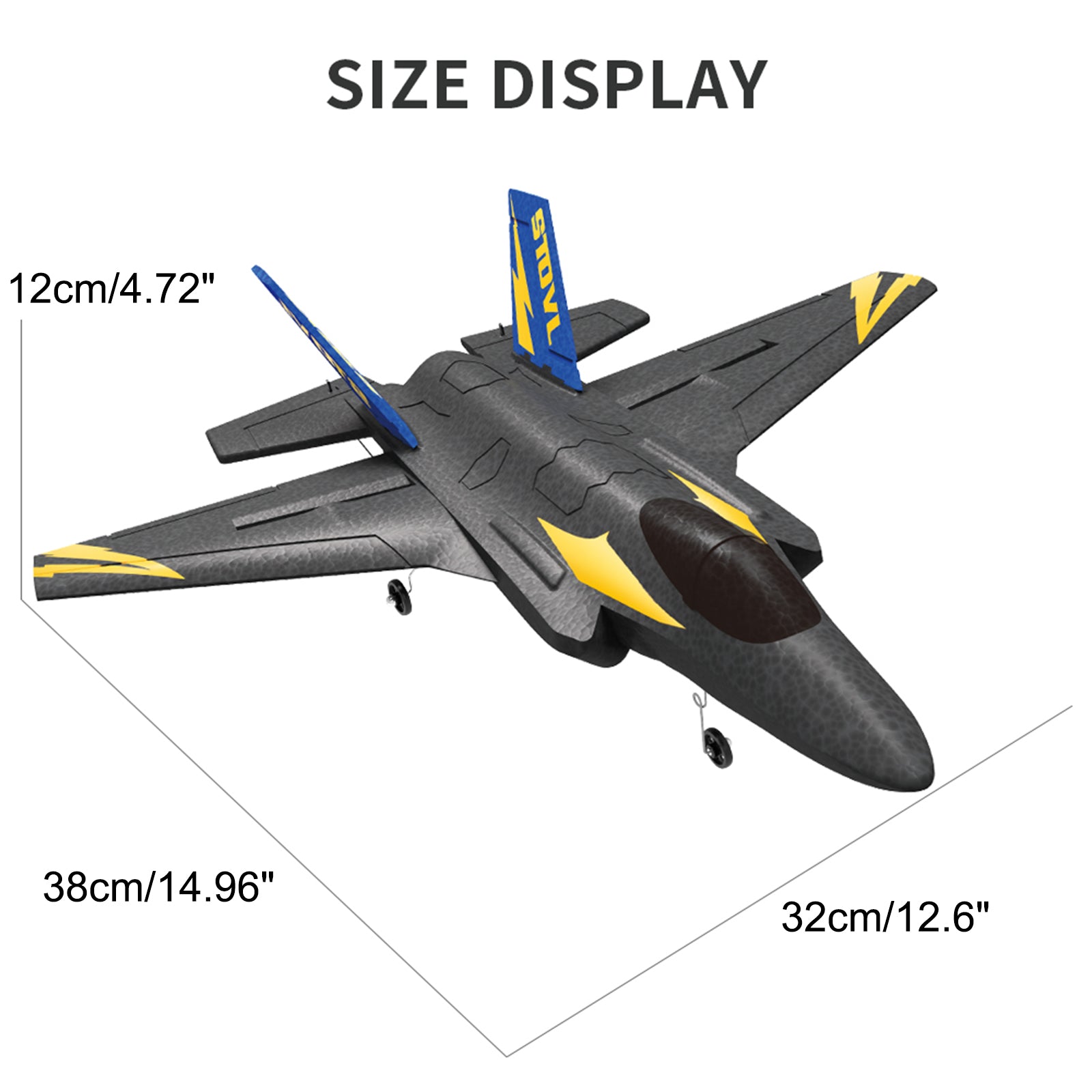 KF605 2.4GHz 4CH Remote Control Glider Airplane Toy Gift With 2 Batteries Black
