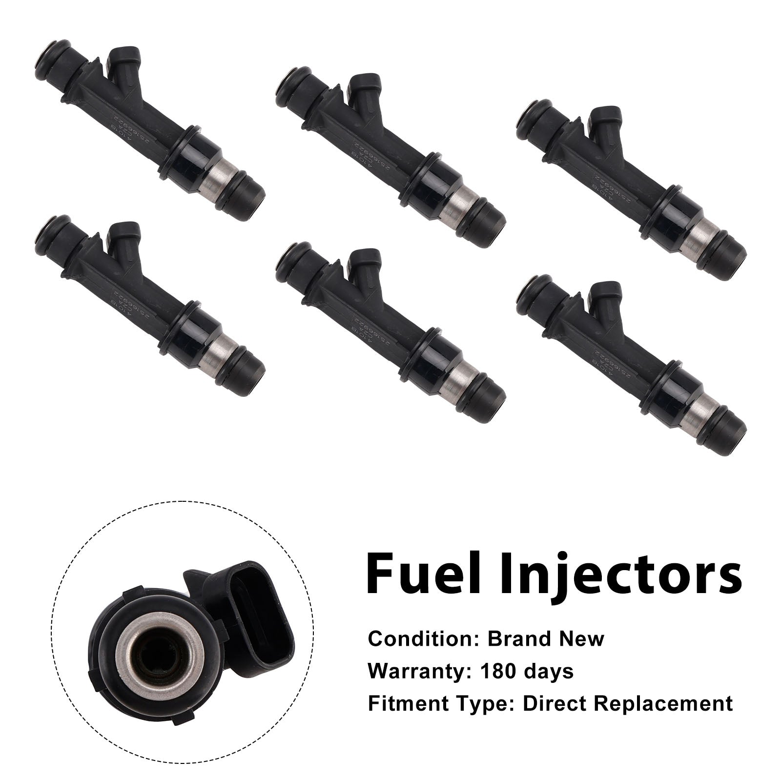 6Pcs Fuel Injector For Honda Passport For Isuzu Rodeo 1998-1999 25166922