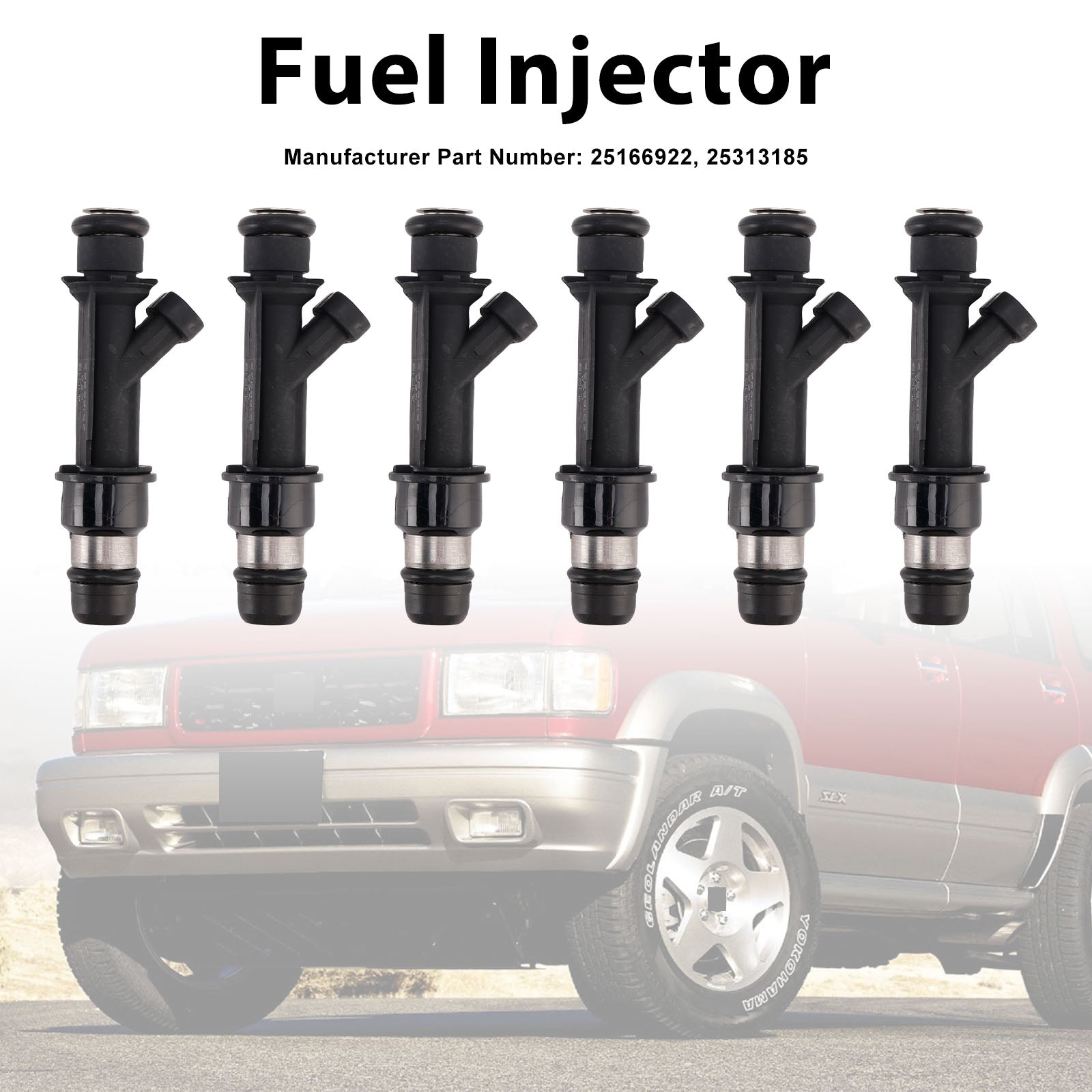 6Pcs Fuel Injector For Honda Passport For Isuzu Rodeo 1998-1999 25166922