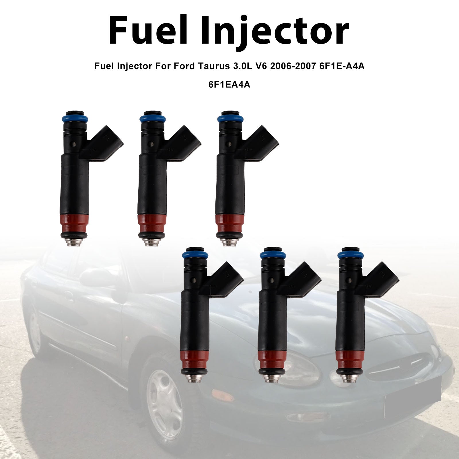 6Pcs Fuel Injector For Ford Taurus 3.0L V6 2006-2007 6F1E-A4A 6F1EA4A