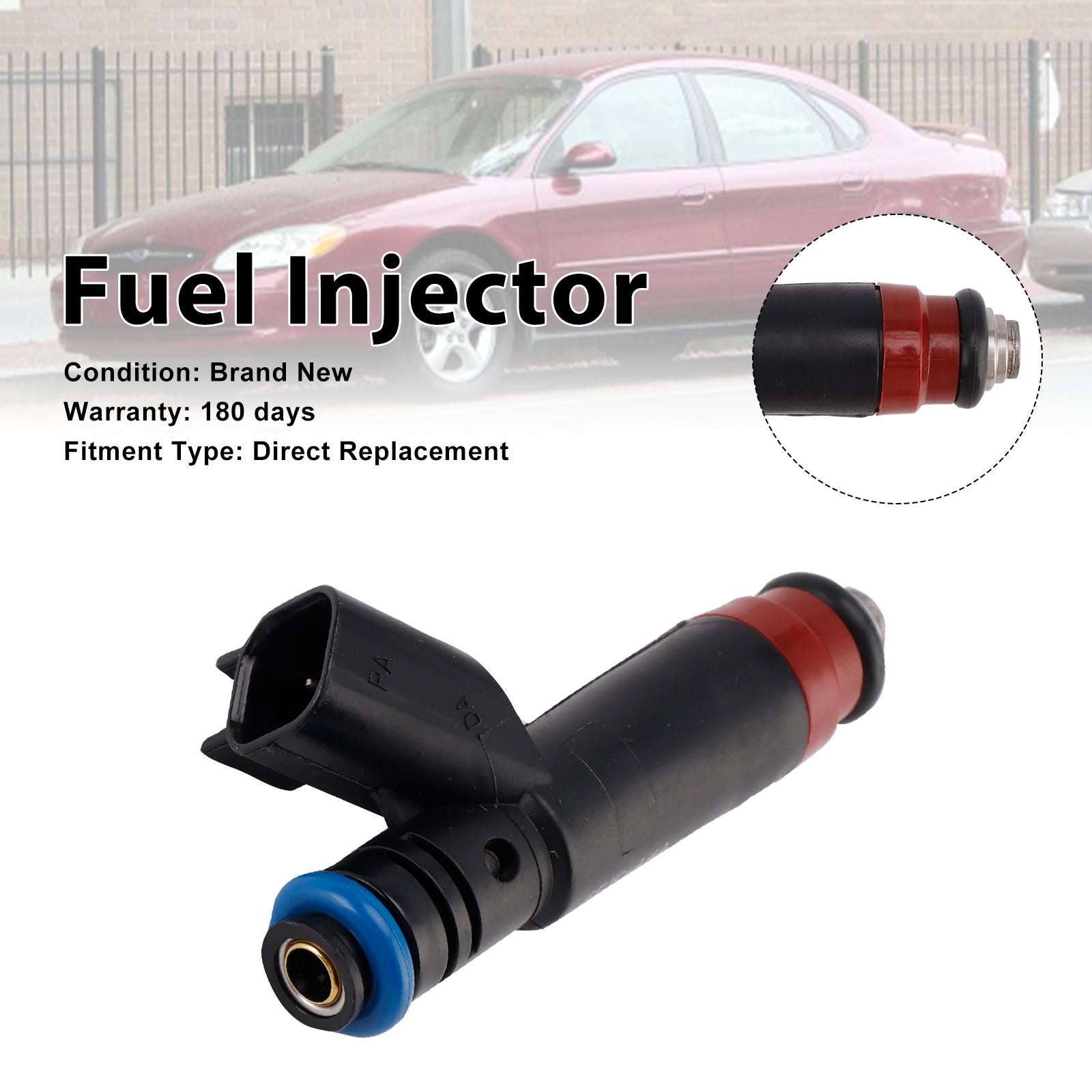 1Pcs Fuel Injector For Ford Taurus 3.0L V6 2006-2007 6F1E-A4A 6F1EA4A