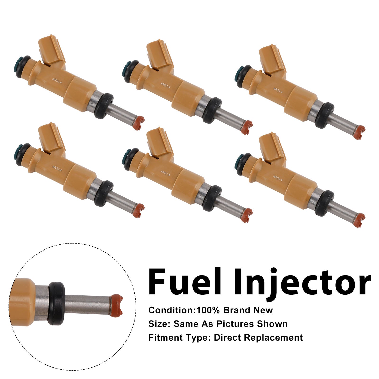 6Pcs Fuel Injector For Toyota 4Runner 2010-19 Tundra 2012-2014 23209-39215
