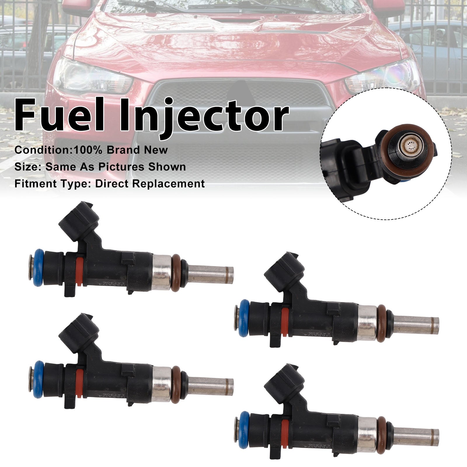4Pcs Fuel Injector For Mitsubishi Lancer Evolution 2008-2015 1465A174