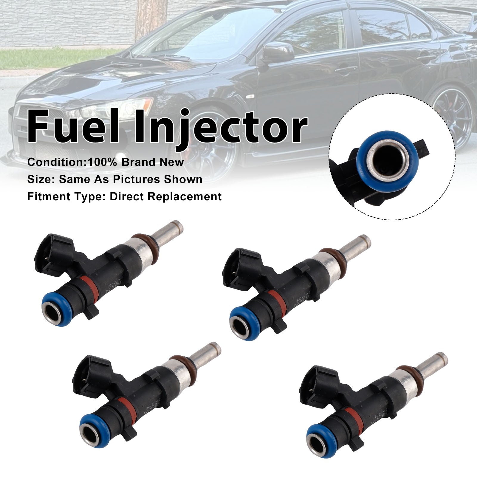 4Pcs Fuel Injector For Mitsubishi Lancer Evolution 2008-2015 1465A174