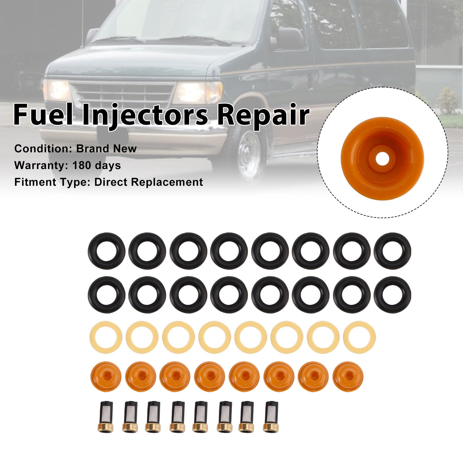 Fuel Injector Seal O-Ring 280150947 Fit Ford F-250 F-350 7.5L V8 1995-1997