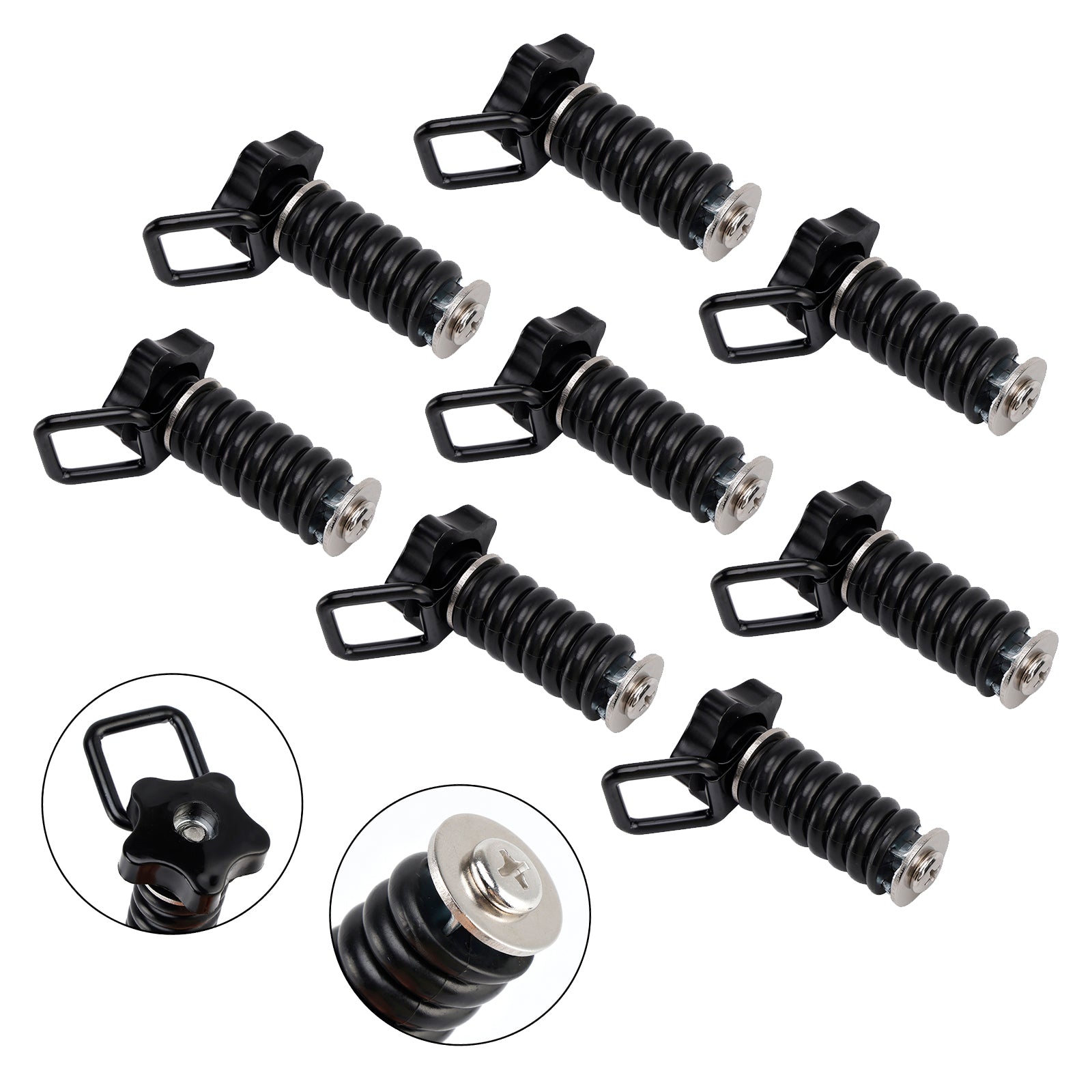 8X Tie Down Anchors Flexible Loop Lock & Ride For Polaris Rzr Sportsman 13-25