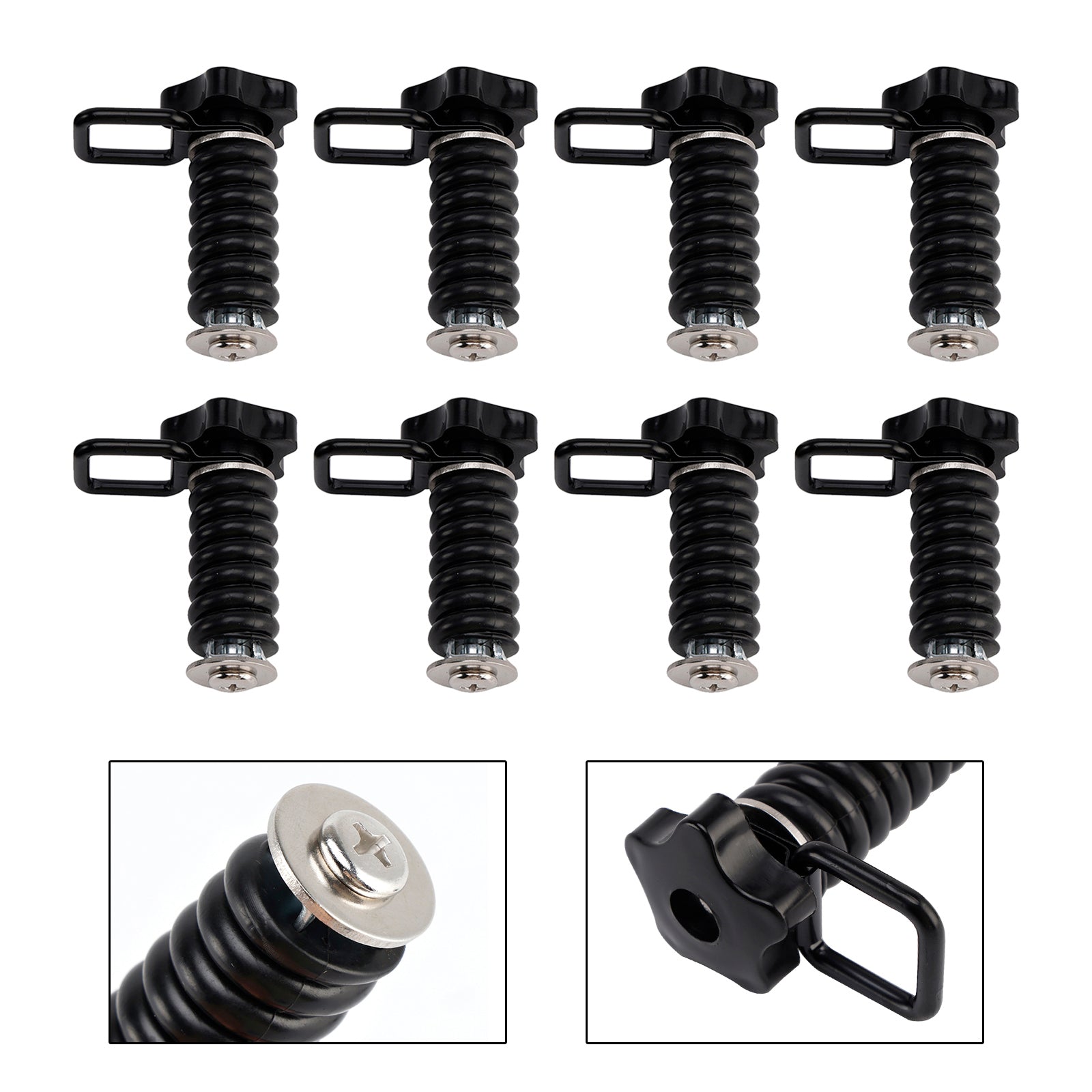 8X Tie Down Anchors Flexible Loop Lock & Ride For Polaris Rzr Sportsman 13-25