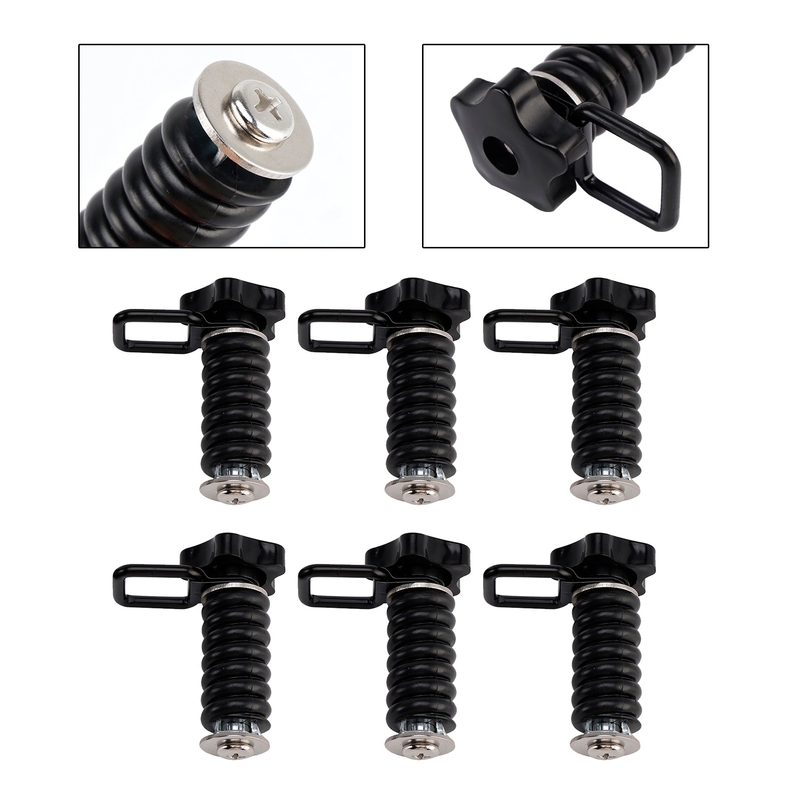 6X Tie Down Anchors Flexible Loop Lock & Ride For Polaris Rzr Sportsman 13-25