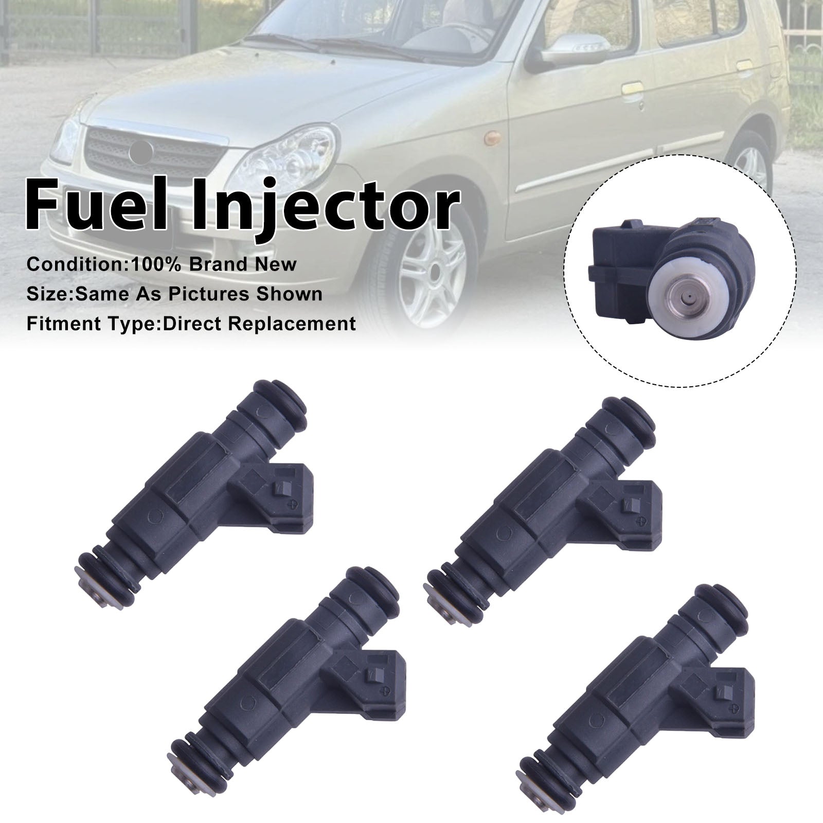 4Pcs Fuel Injector For Chana Pickup 2007 For Chery QQ 2003 0280155964