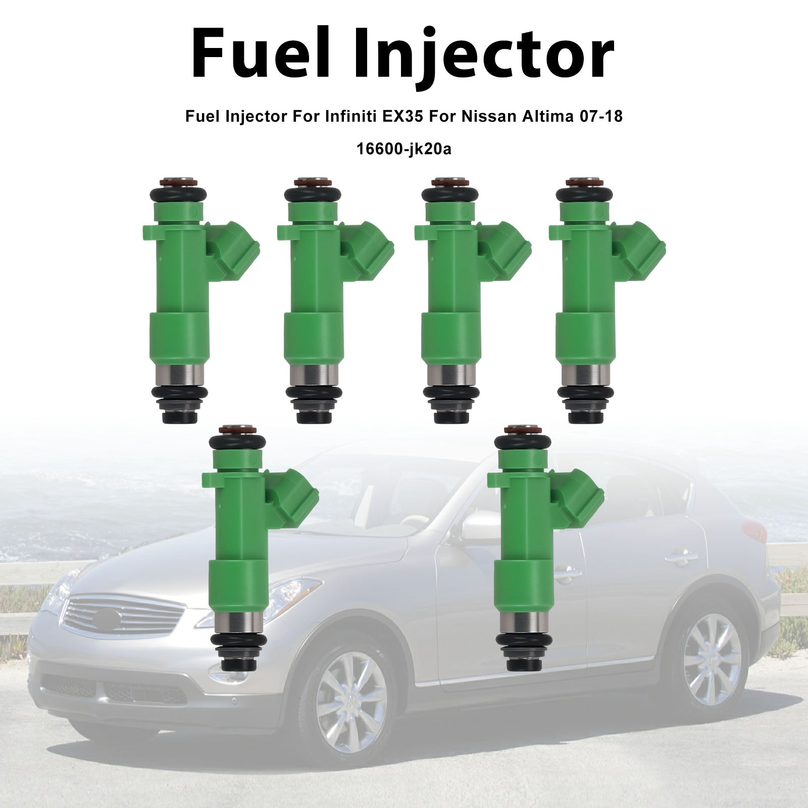6Pcs Fuel Injector For Infiniti EX35 For Nissan Altima 07-18 16600-jk20a