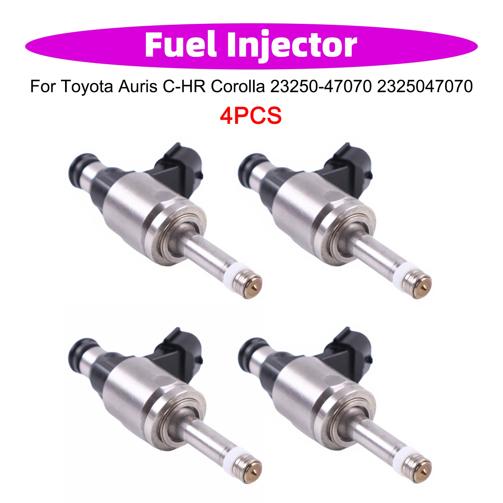 4Pcs Fuel Injector For Toyota Auris C-HR Corolla 23250-47070 2325047070