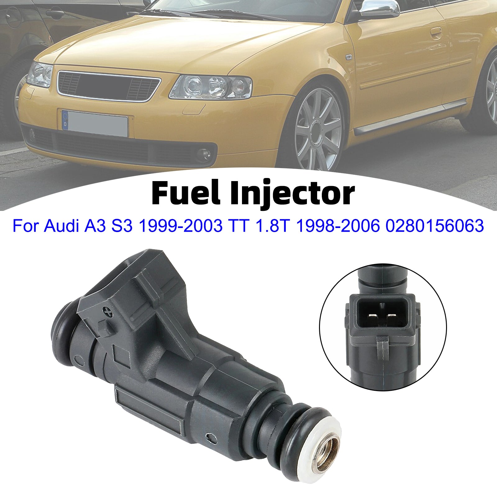 1Pcs Fuel Injector For Audi A3 S3 1999-2003 TT 1.8T 1998-2006 0280156063