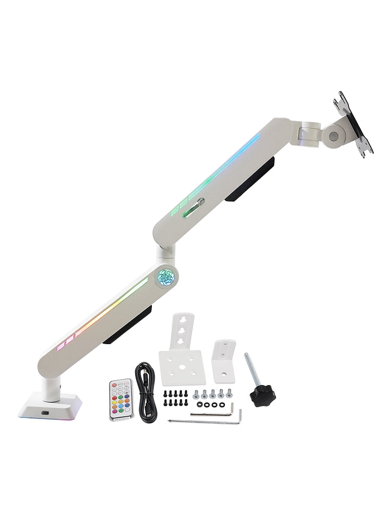 Gaming Monitor Arm 32inch Desktop Computer Monitor Stand RGB Light Monitor Stand