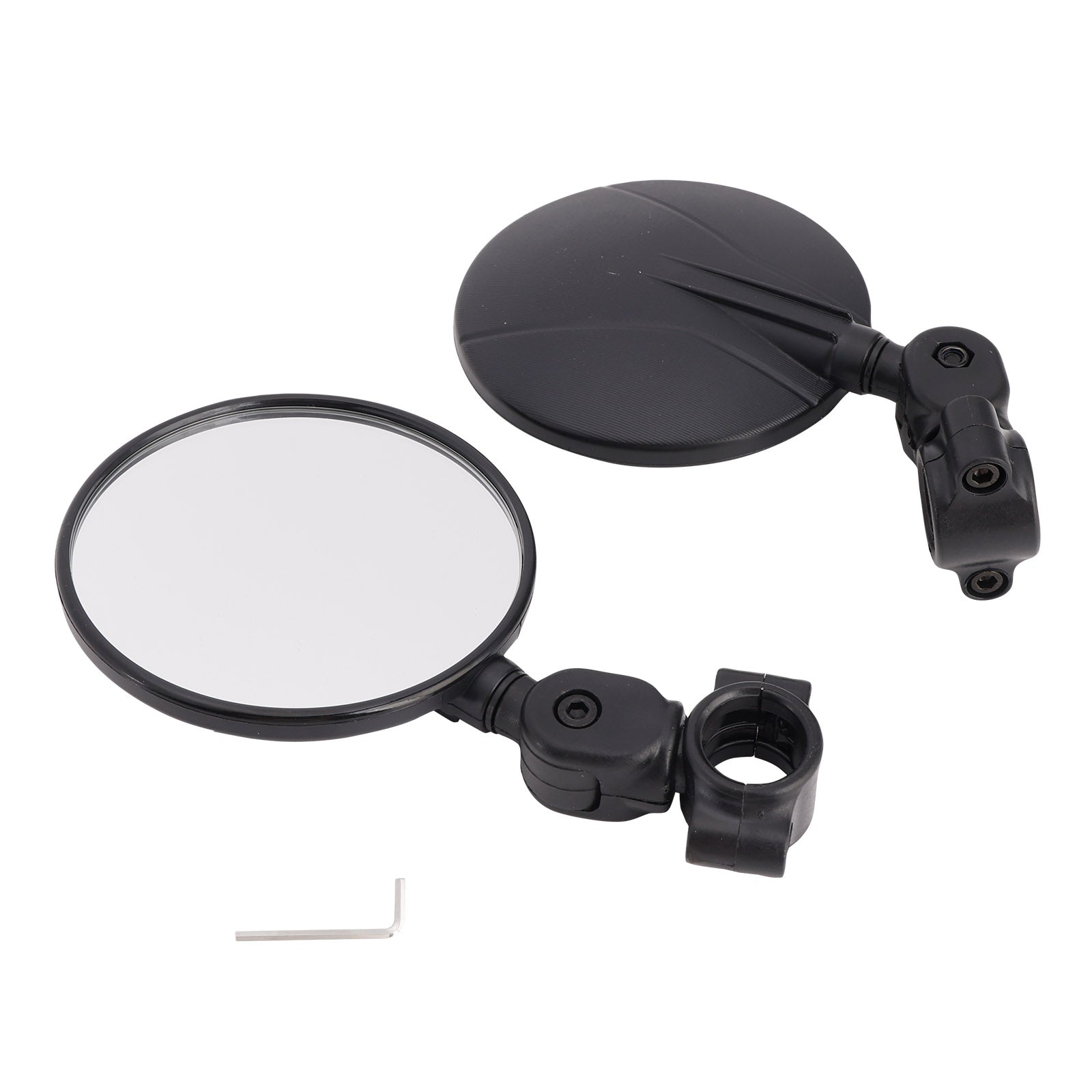 Black Adjustable Handlebar Mirror Folding Mirrors For 22-24 mm Enduro Handle bar