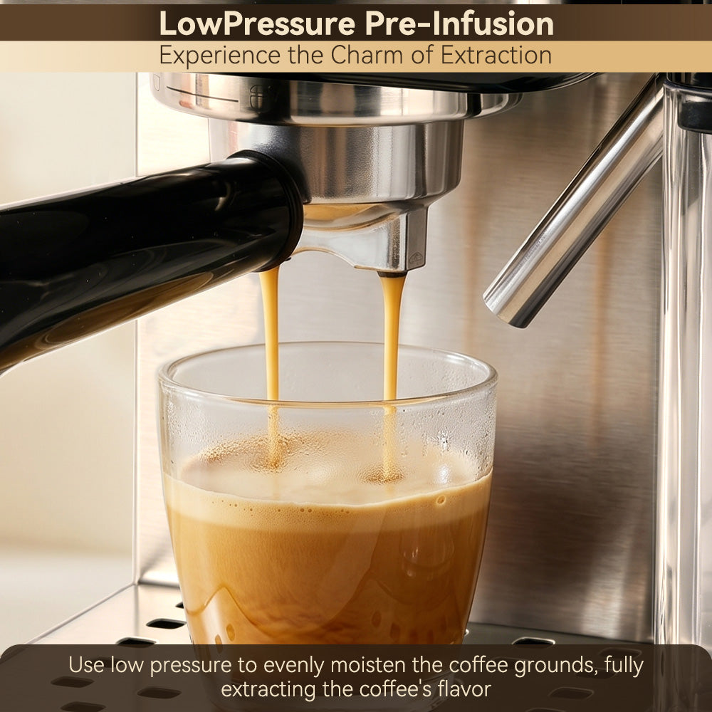 20 Bar Espresso Machine With Automatic Milk Frother Cappuccino Latte Machines