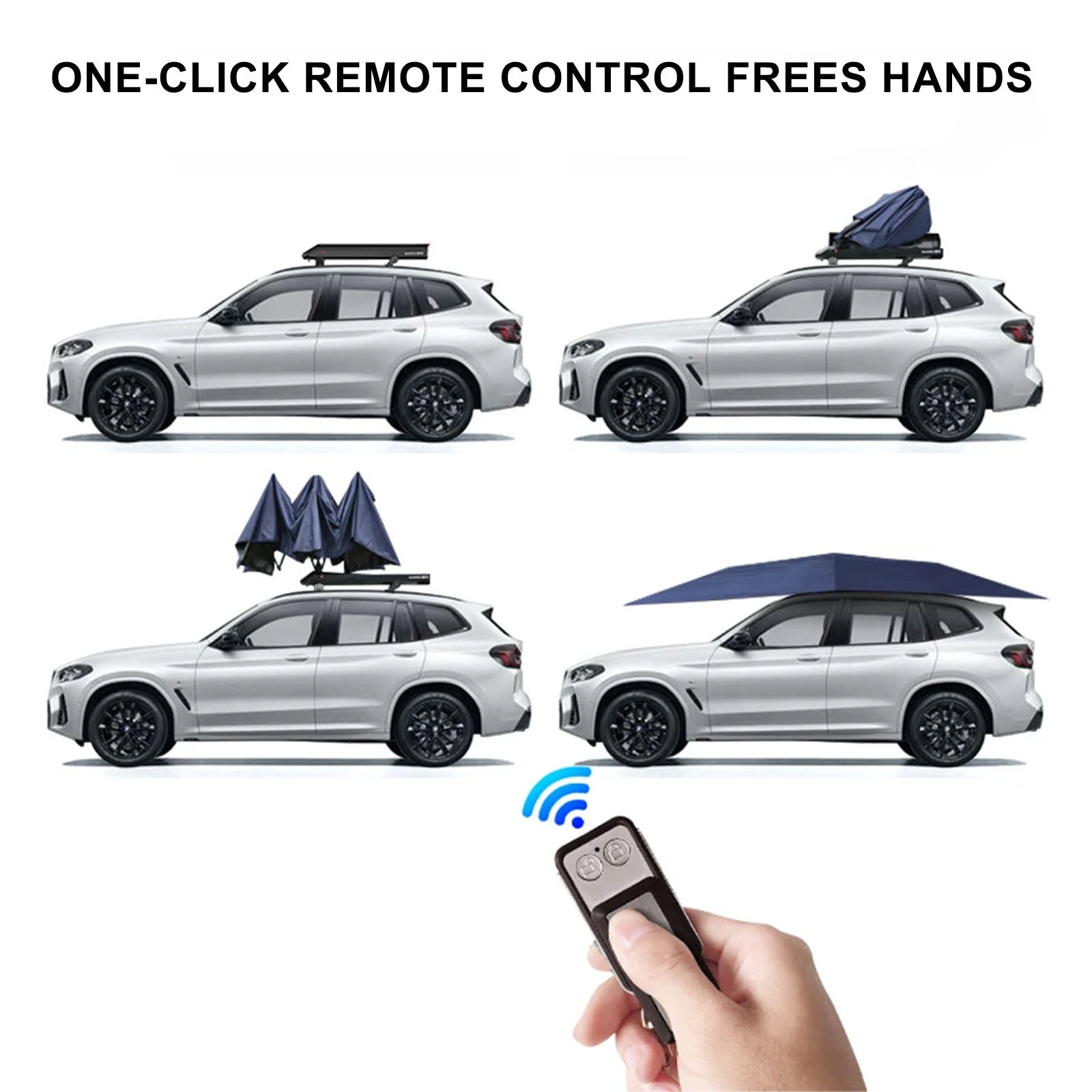Car Roof Window Sunshade UV Proof Waterproof Automatic Outdoor Parking Umbrella
