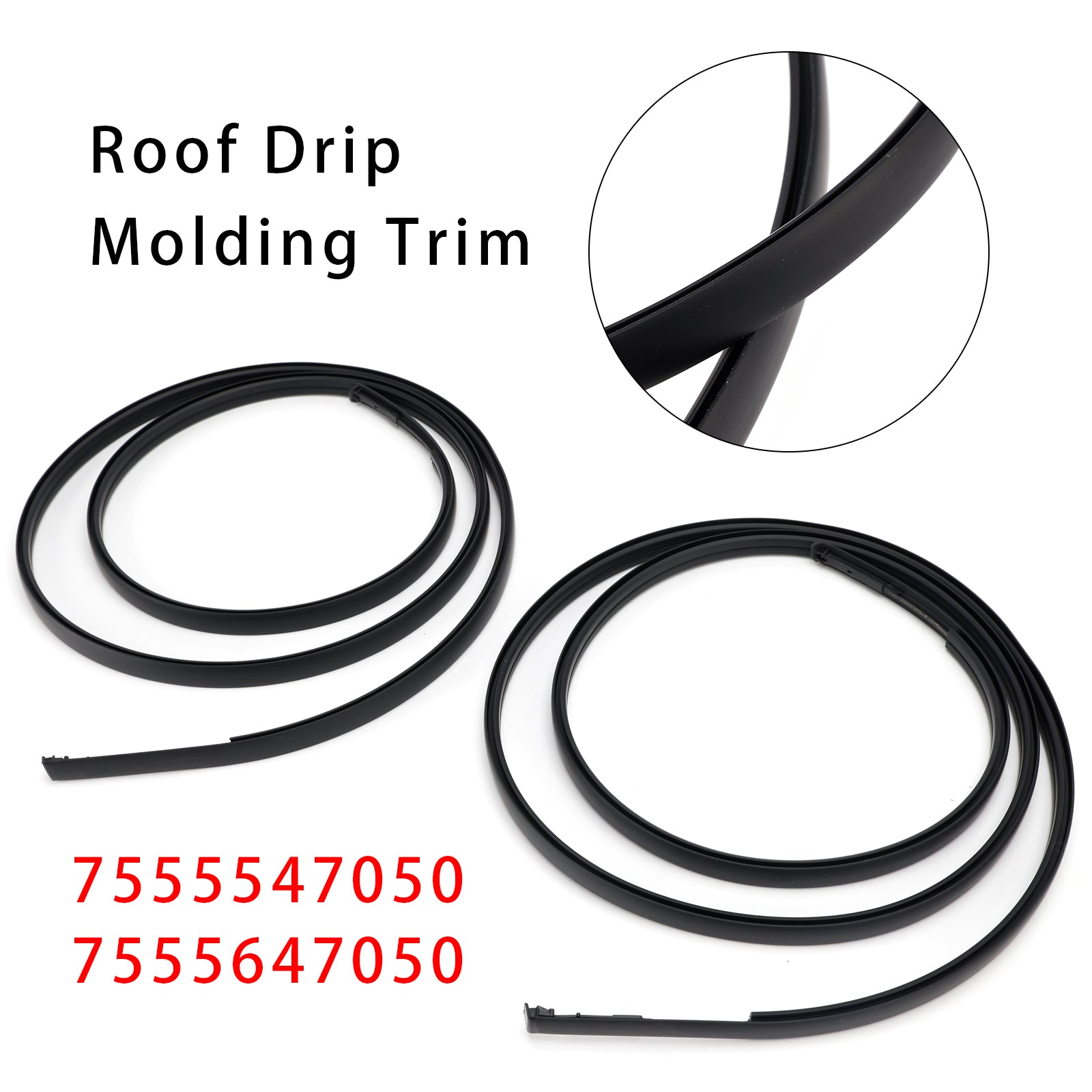 2PCS Left+Right Roof Drip Molding Trim For Toyota Prius V 2012-2018