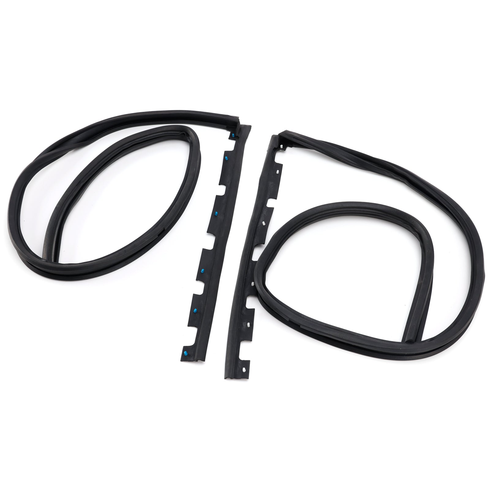 2PCS Front Door Sub Seal Rubber Set For Honda Civic 2Dr 3Dr 1992-1995 Eg6 Eg4