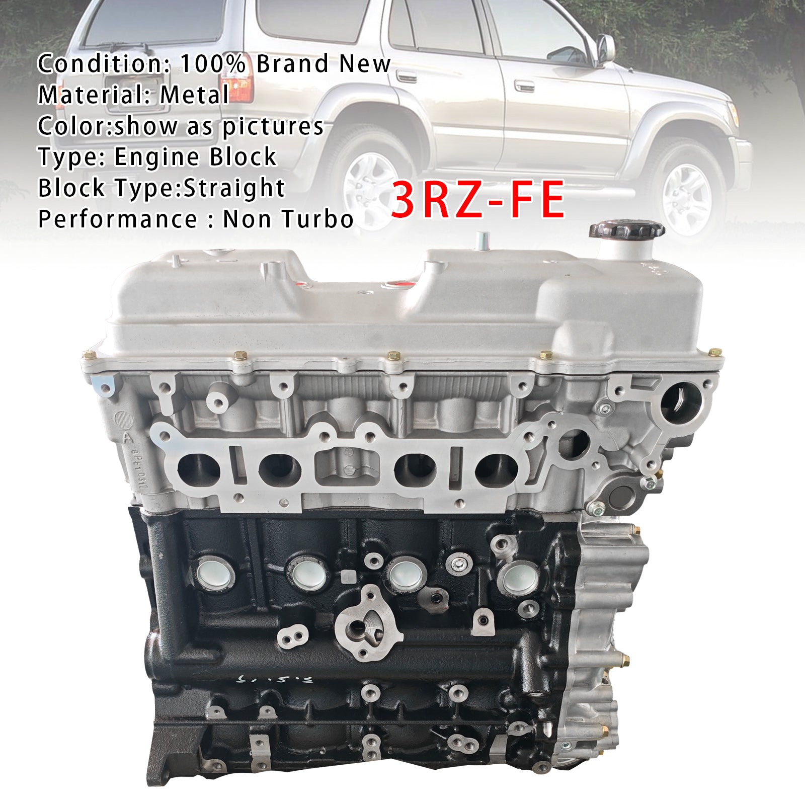 Engine Motor Block 3RZ-FE For 4runner 2.7L 4-Cylinder 1994-2003 8 Port Intake