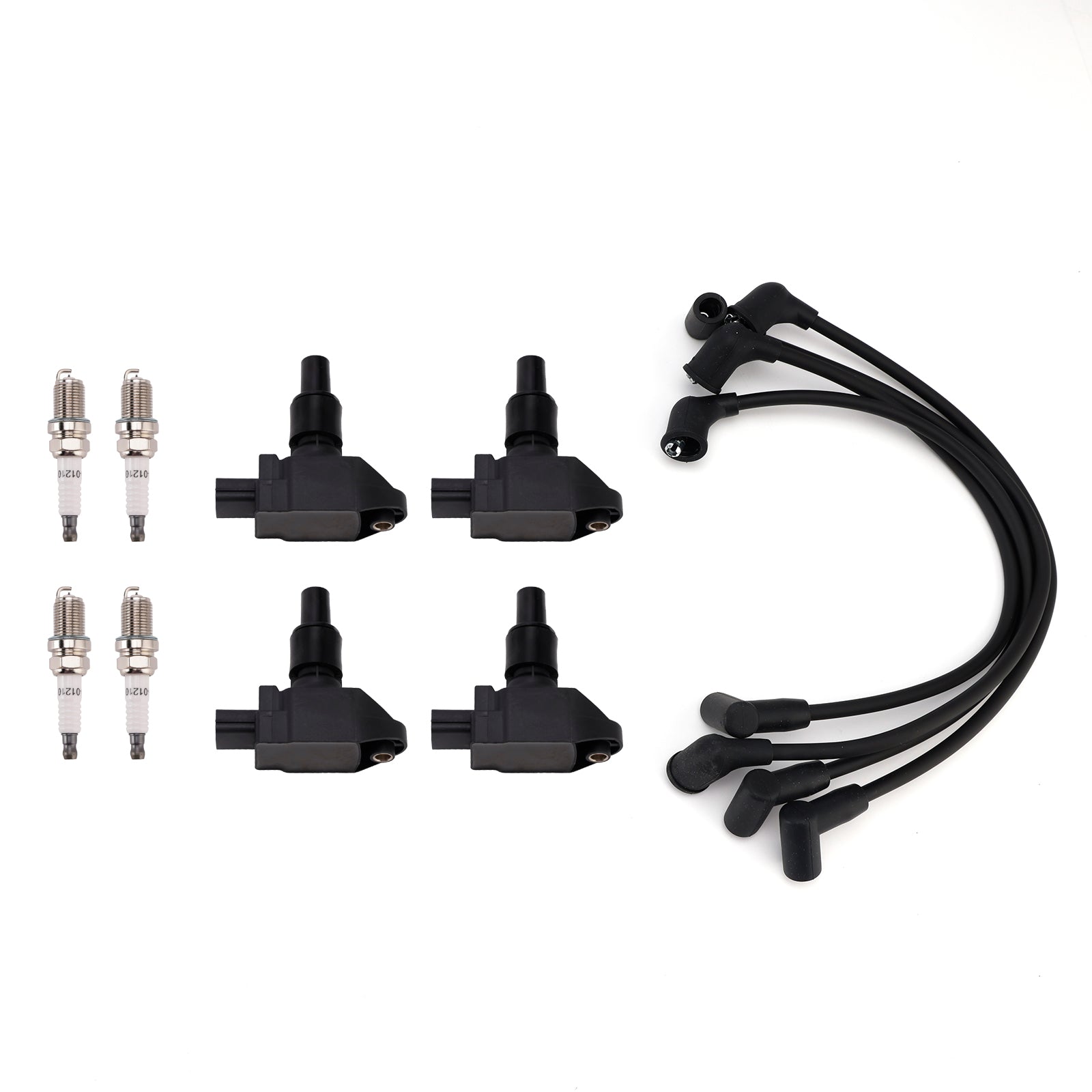 4*Ignition Coils & Iridium Spark Plugs & Wires UF501 For Mazda RX-8 1.3L R2