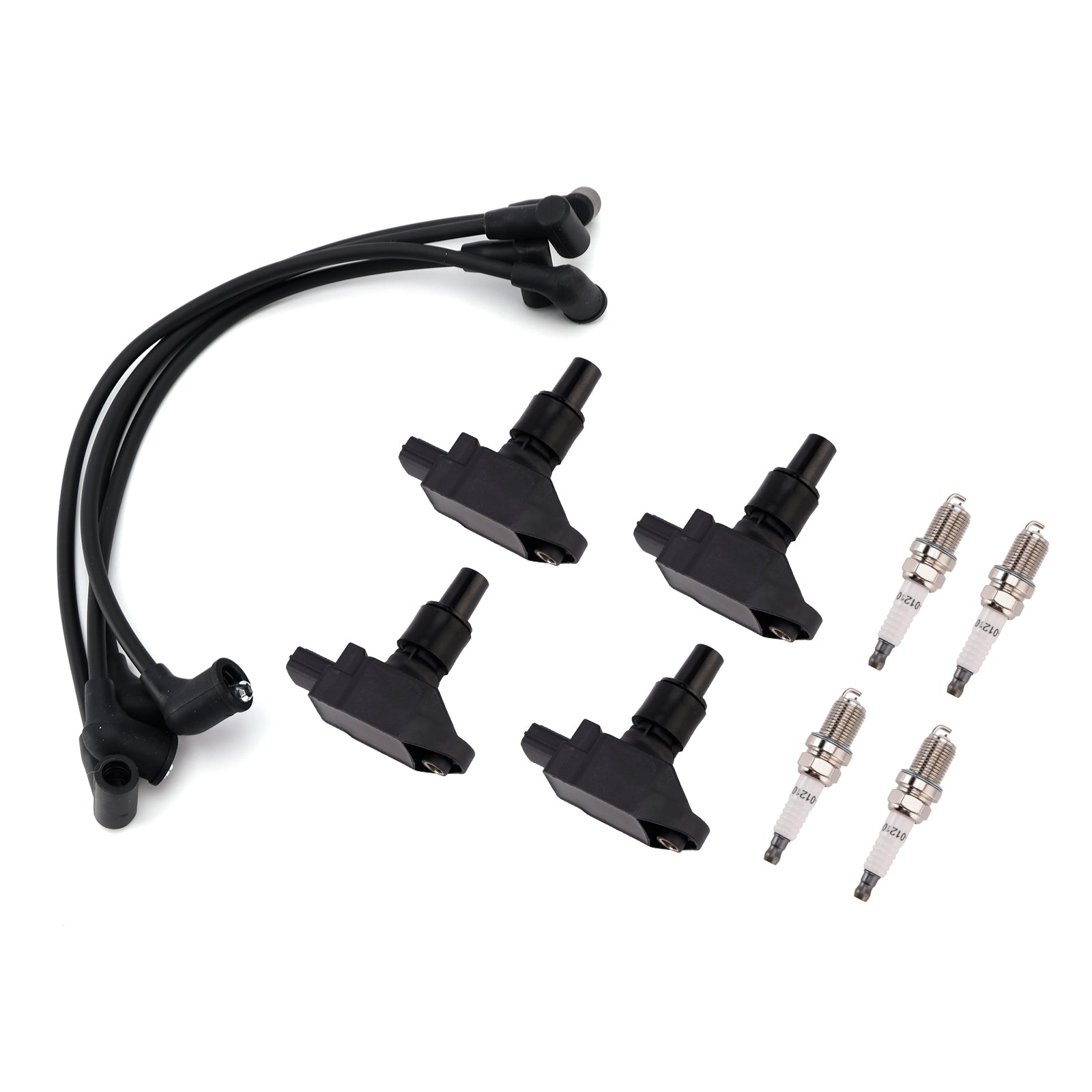 4*Ignition Coils & Iridium Spark Plugs & Wires UF501 For Mazda RX-8 1.3L R2