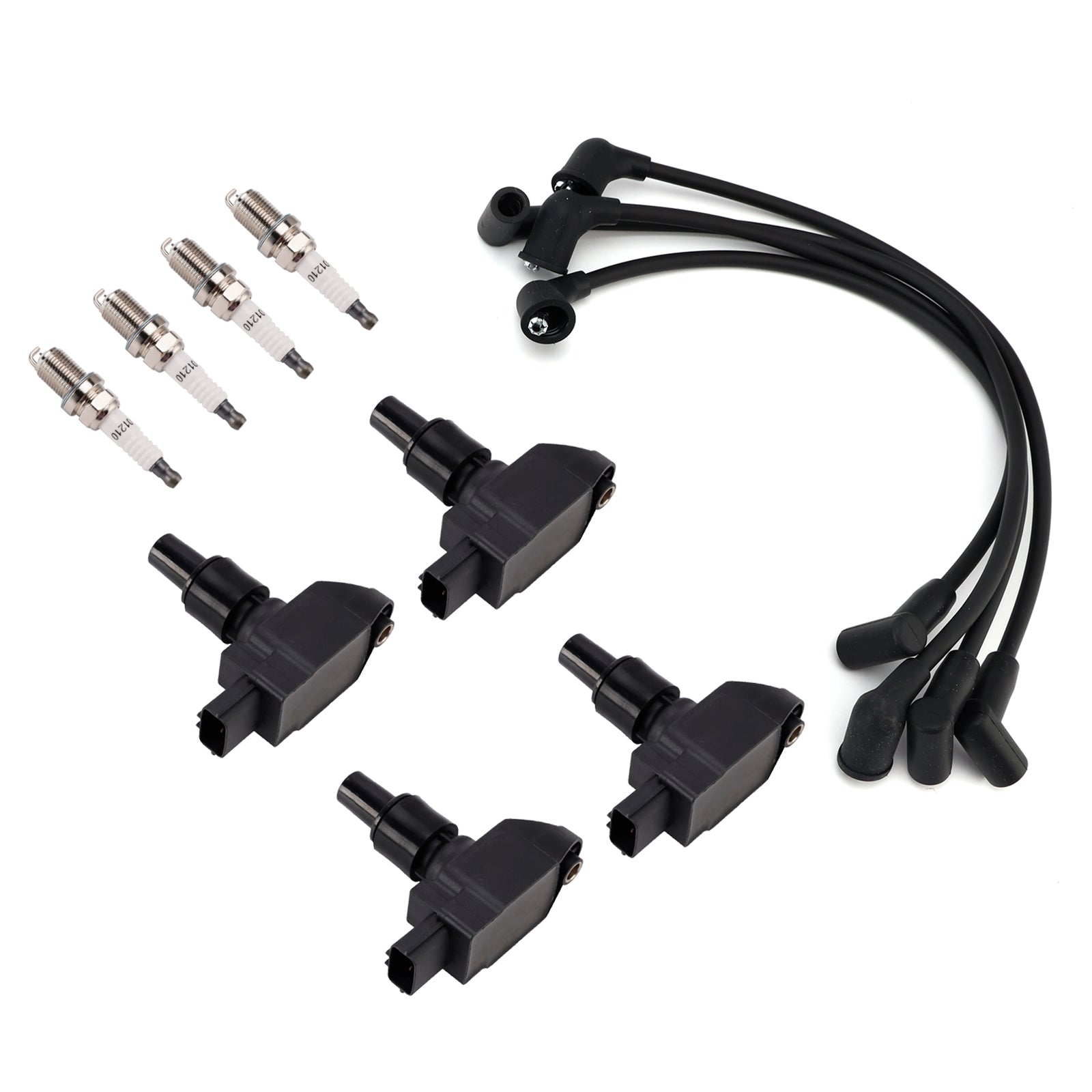 4*Ignition Coils & Iridium Spark Plugs & Wires UF501 For Mazda RX-8 1.3L R2