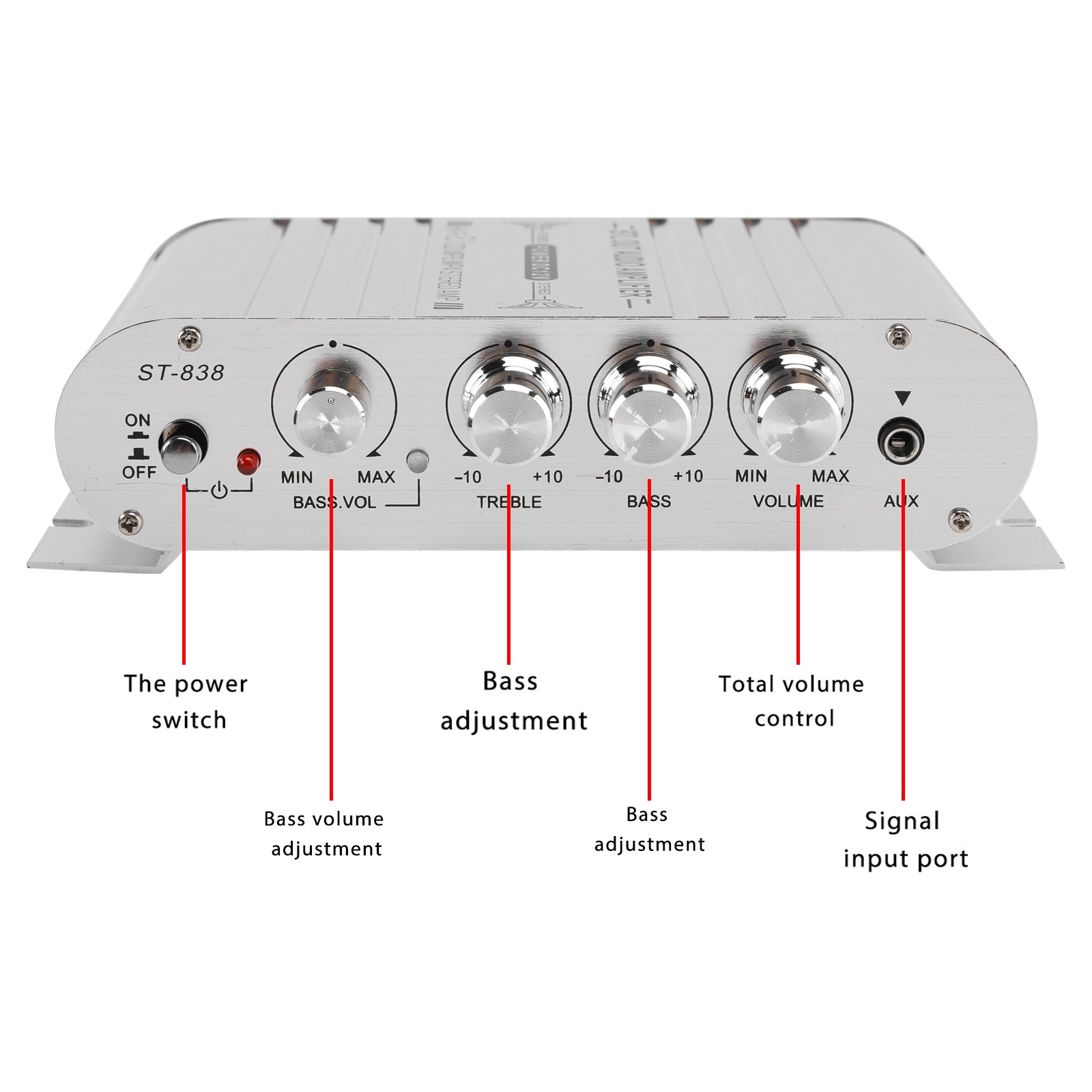 2.1 Bluetooth Stereo Hifi Car Home Car Audio Car Amplifier AMP Sound Speaker EDR
