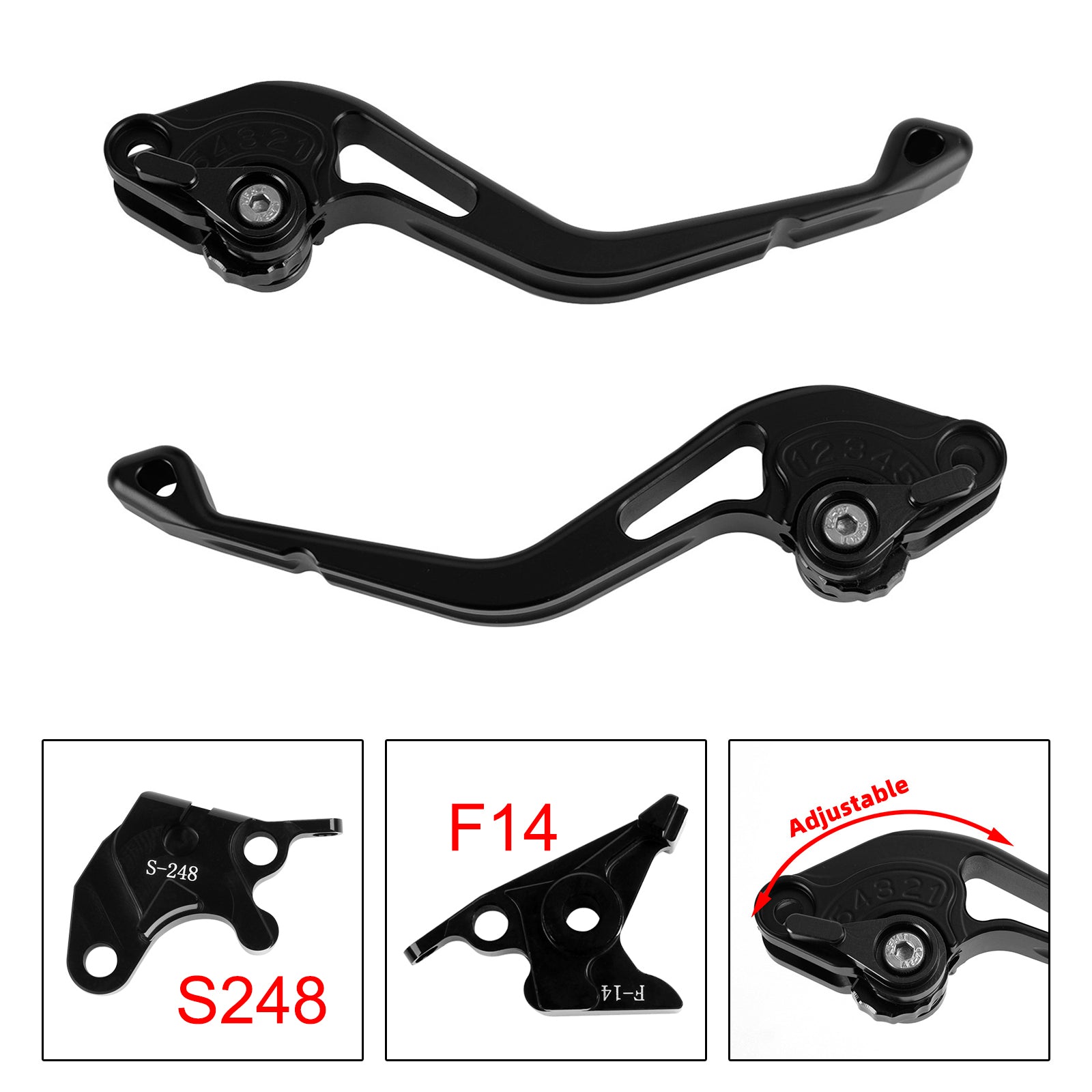 NEW Short Clutch Brake Lever fit for Suzuki GSXR600 750 1000 DL650 GSR600 Black