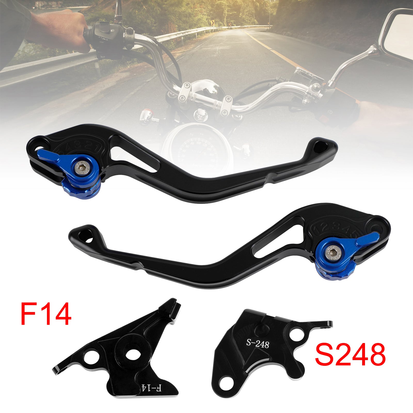 NEW Short Clutch Brake Lever fit for Suzuki GSXR600 750 1000 DL650 GSR600 Blue
