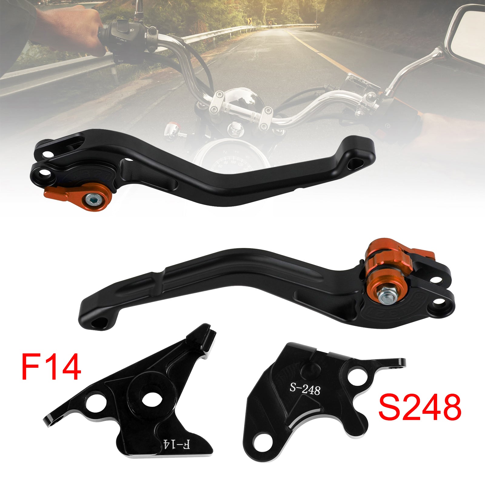 NEW Short Clutch Brake Lever fit for Suzuki GSXR600 750 DL650 GSR600 Orange